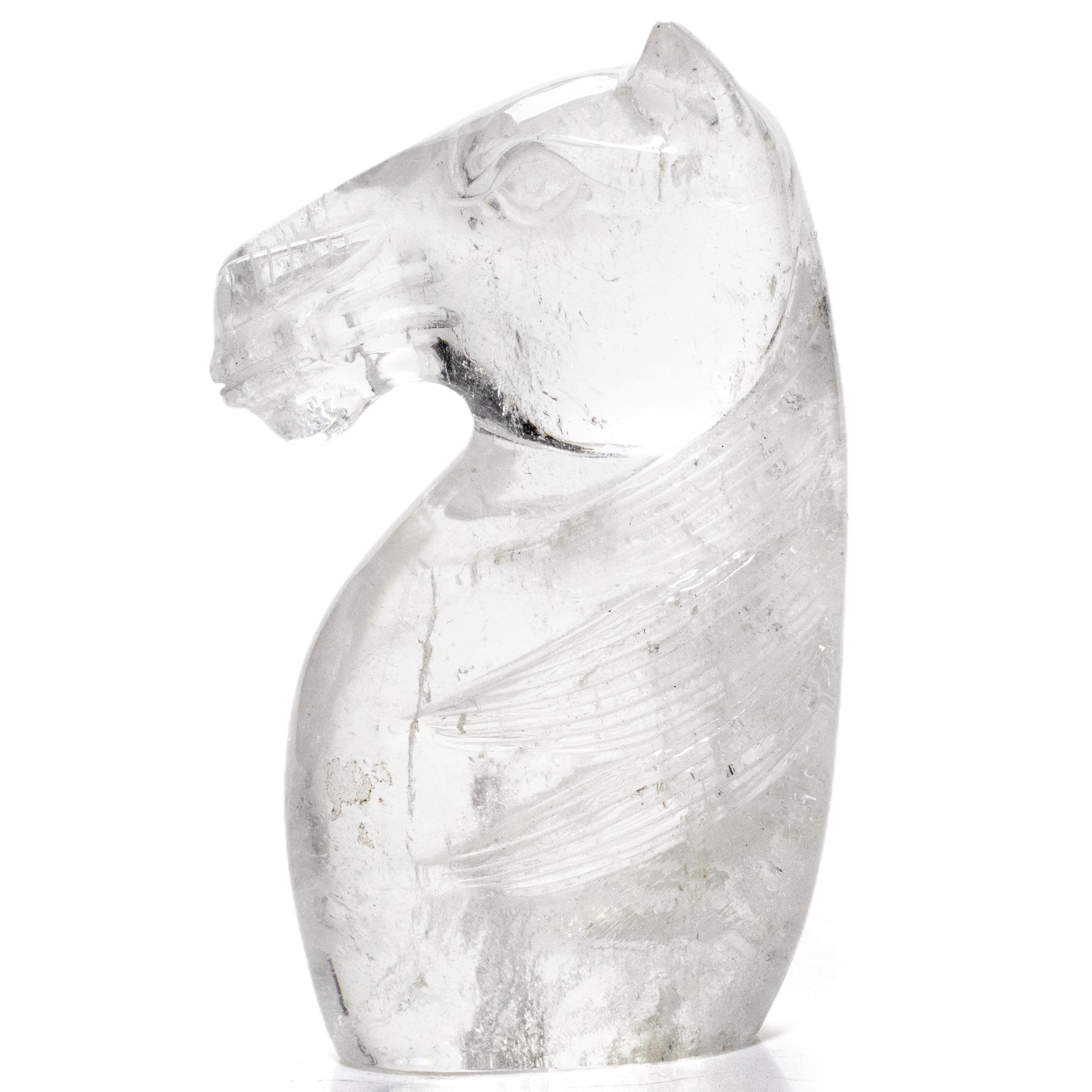 Kalifano Quartz Quartz Horse Carving 3" / 470g H1000-QZ.001