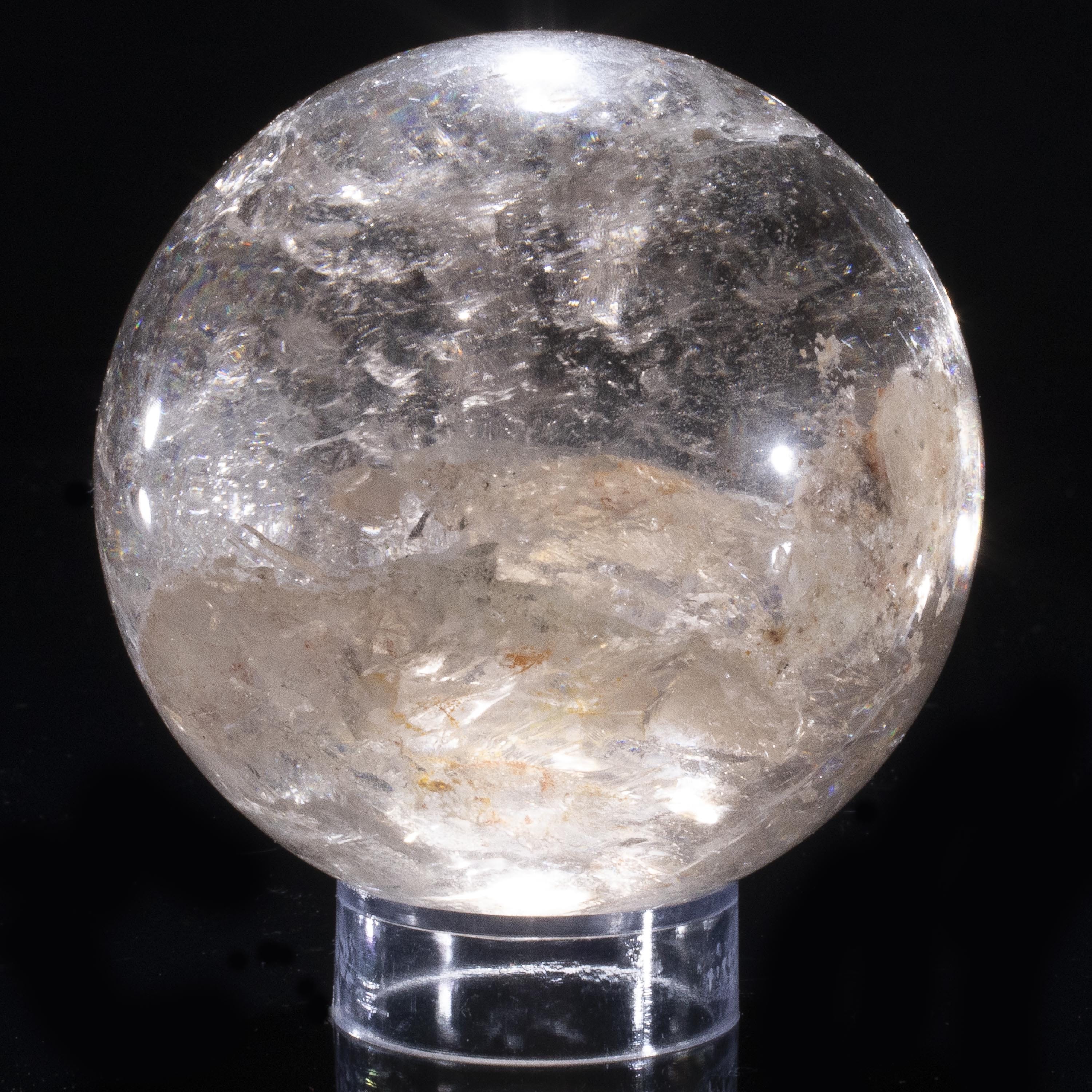 Kalifano Quartz Quartz Sphere Carving 3" / 450 grams SPQ700