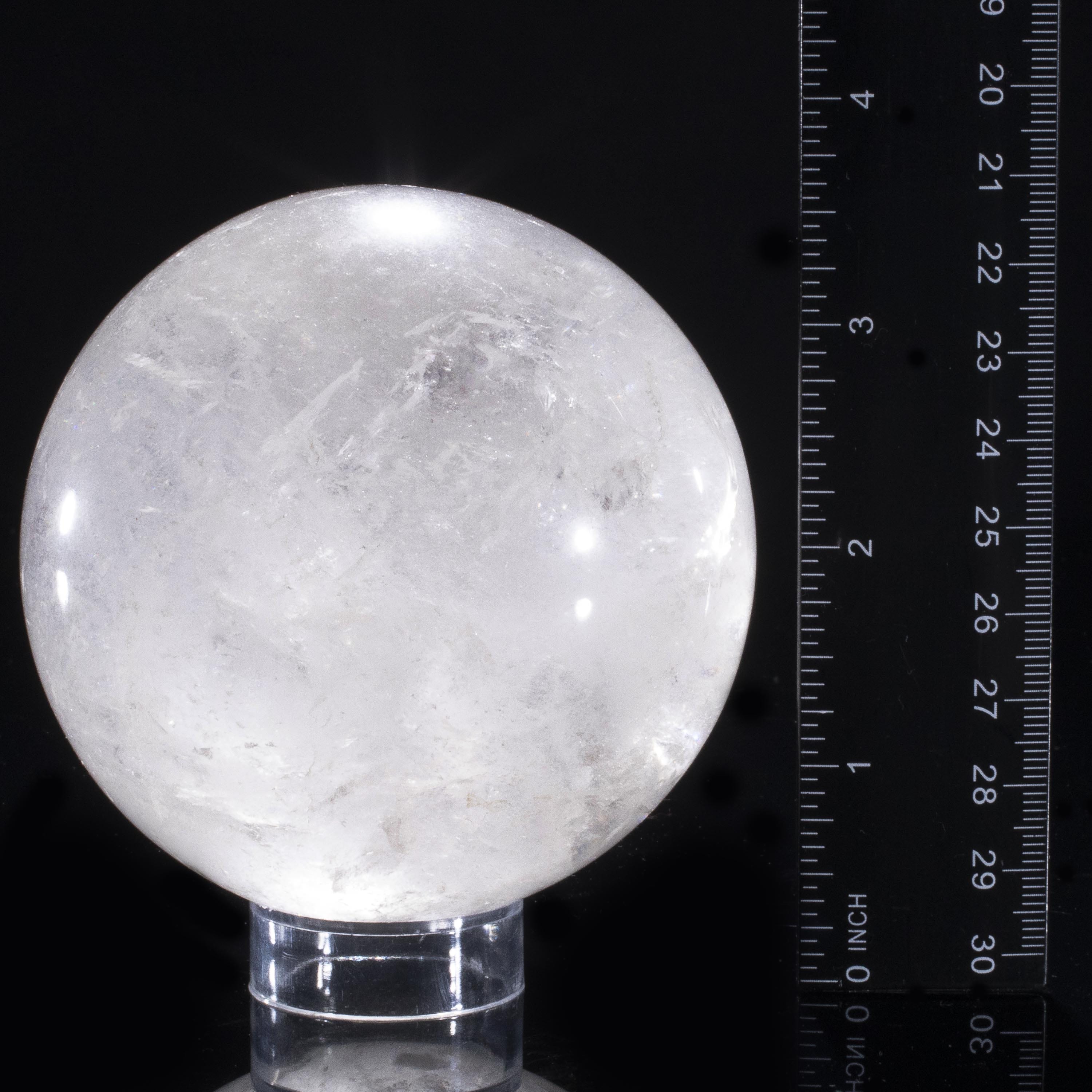 Kalifano Quartz Quartz Sphere Carving 3.5" / 800 grams SPQ1200