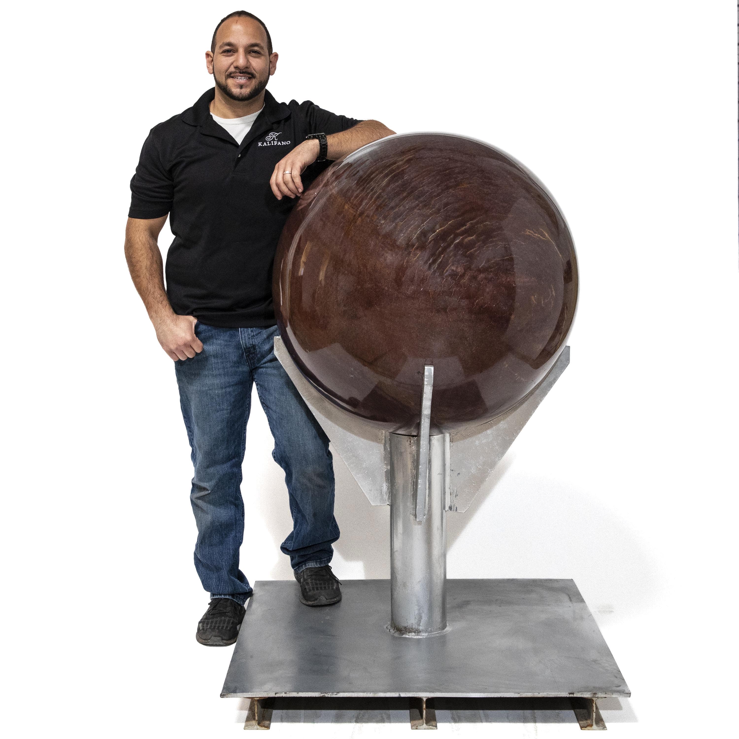 Kalifano Quartz Red Jasper Sphere - 1,320 lbs / 30" diameter SPRJ280000.001