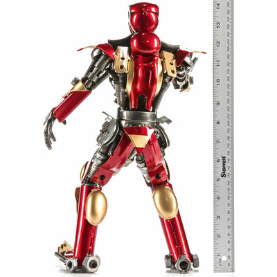 Kalifano Recycled Metal Art 14" Red Iron Man Inspired Recycled Metal Sculpture RMS-IMR35-S
