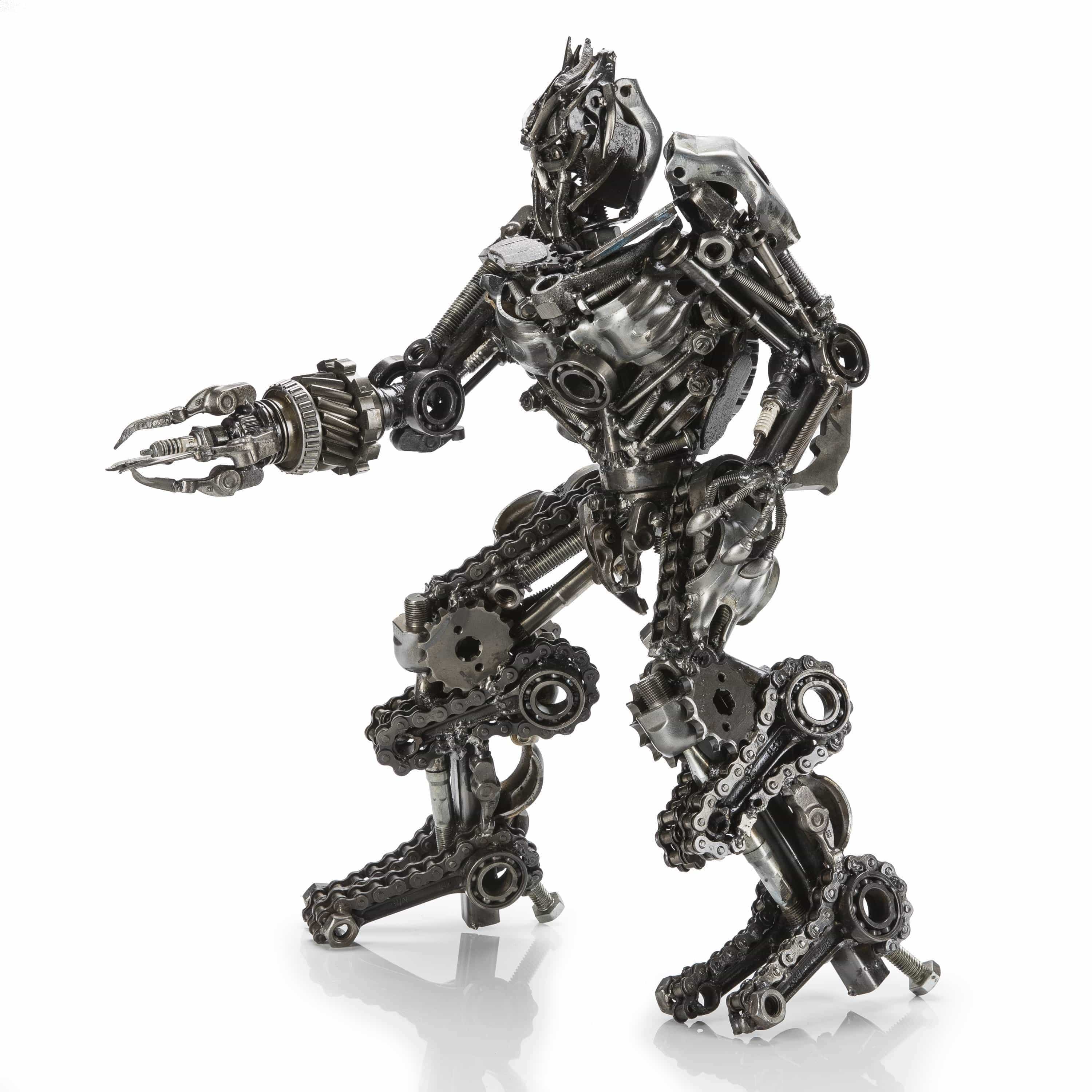 Kalifano Recycled Metal Art 22” Megatron Inspired Recycled Metal Sculpture RMS-M57x35-S