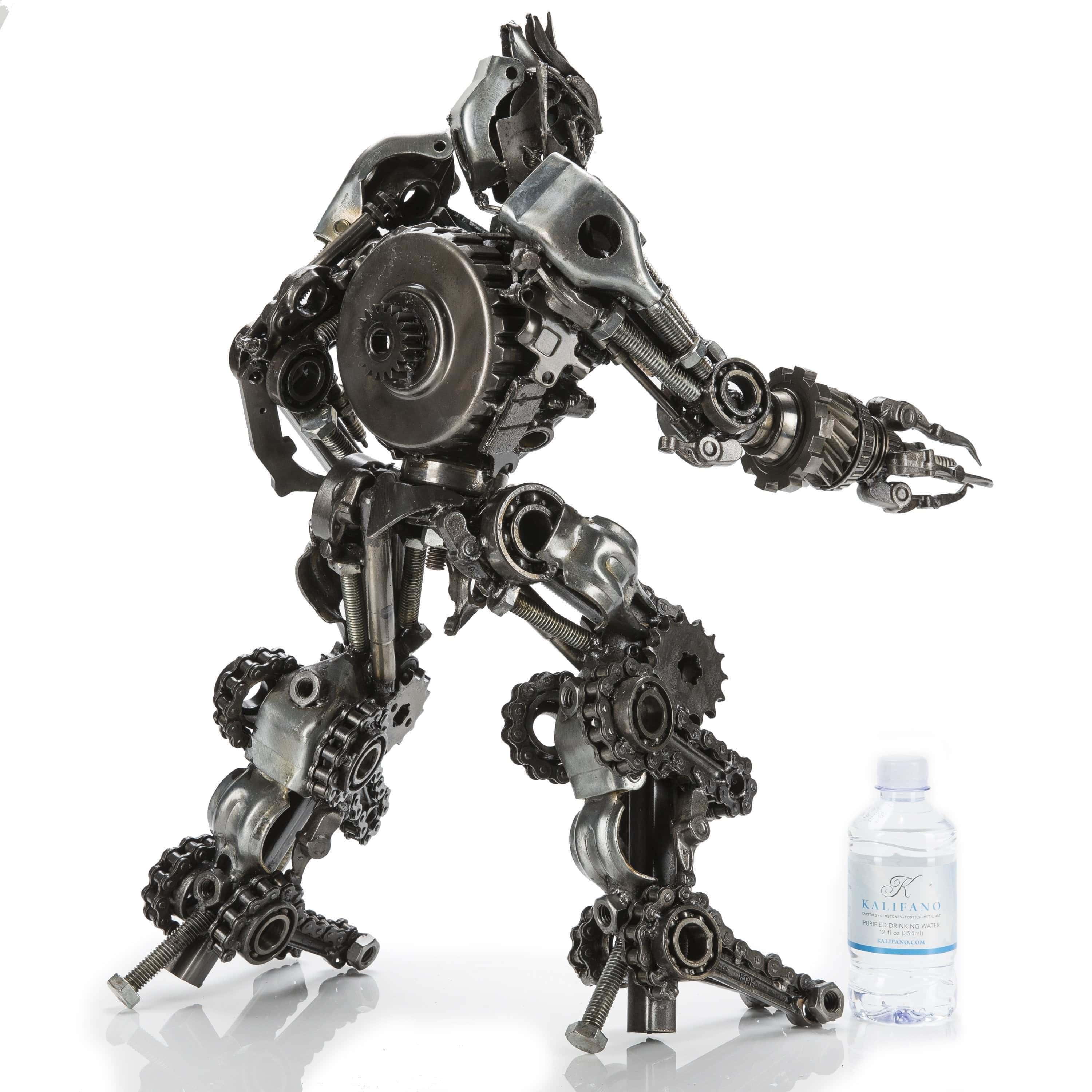 Kalifano Recycled Metal Art 22” Megatron Inspired Recycled Metal Sculpture RMS-M57x35-S