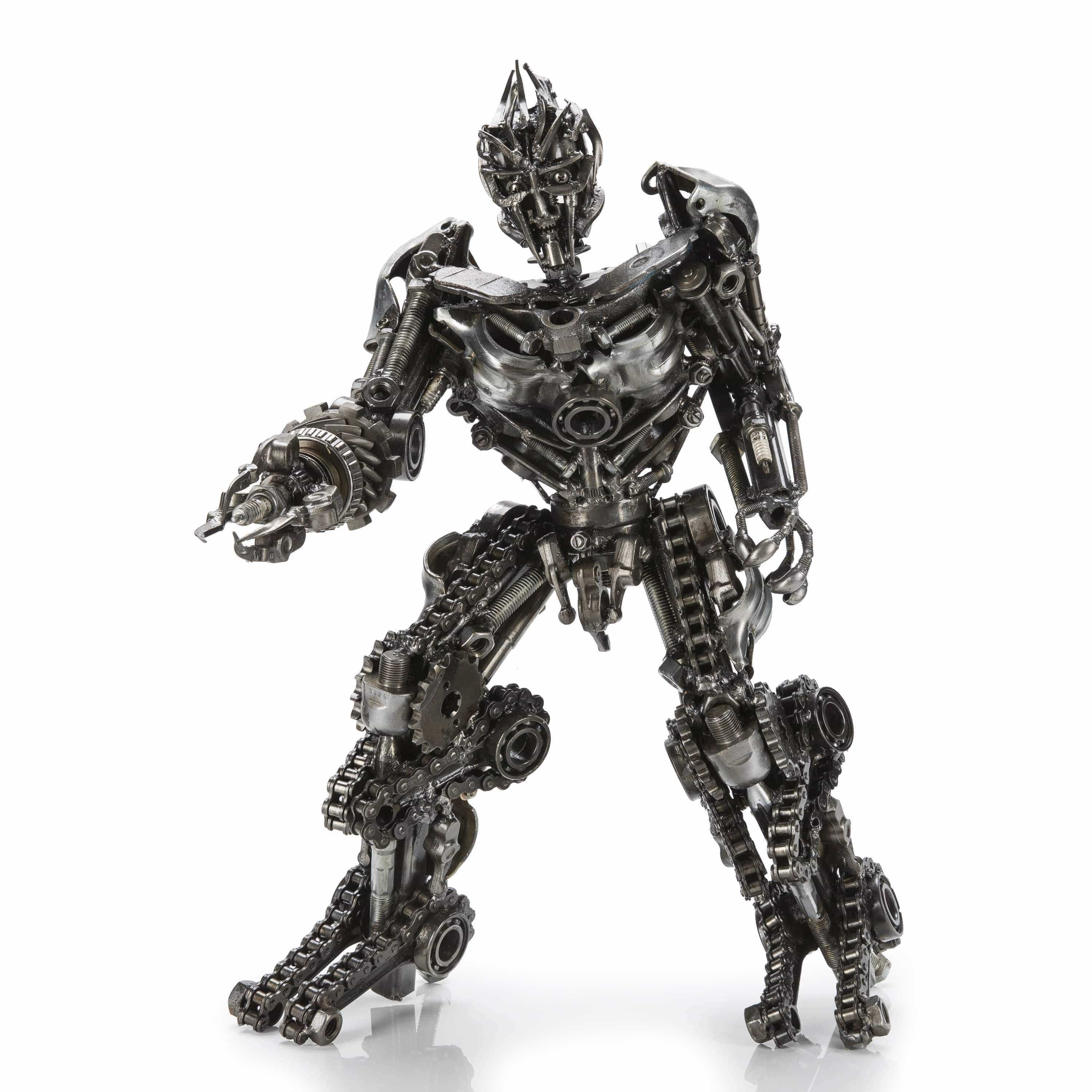 Kalifano Recycled Metal Art 22” Megatron Inspired Recycled Metal Sculpture RMS-M57x35-S