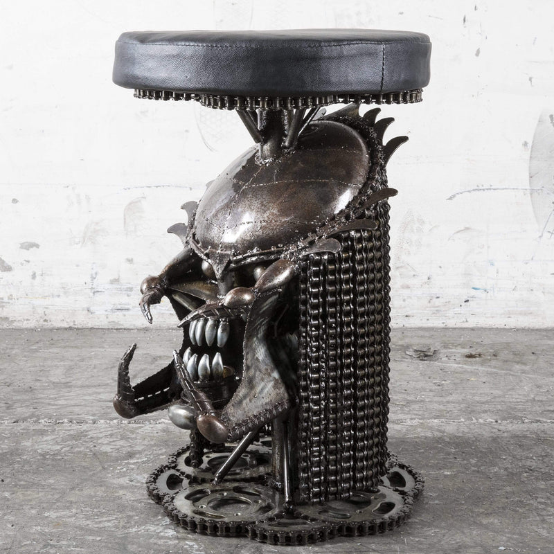 Kalifano Recycled Metal Art 22” Predator Inspired Chair Recycled Metal Sculpture RMS-PREDCHAIR-Y