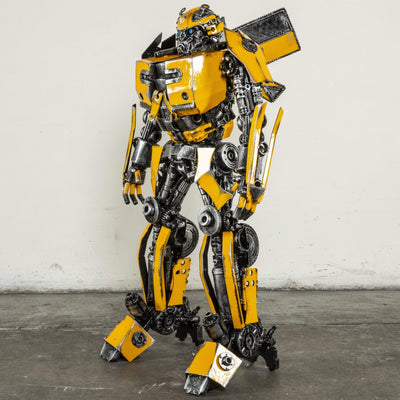 Kalifano Recycled Metal Art 44" Bumblebee Inspired Recycled Metal Art Sculpture RMS-BB110-P
