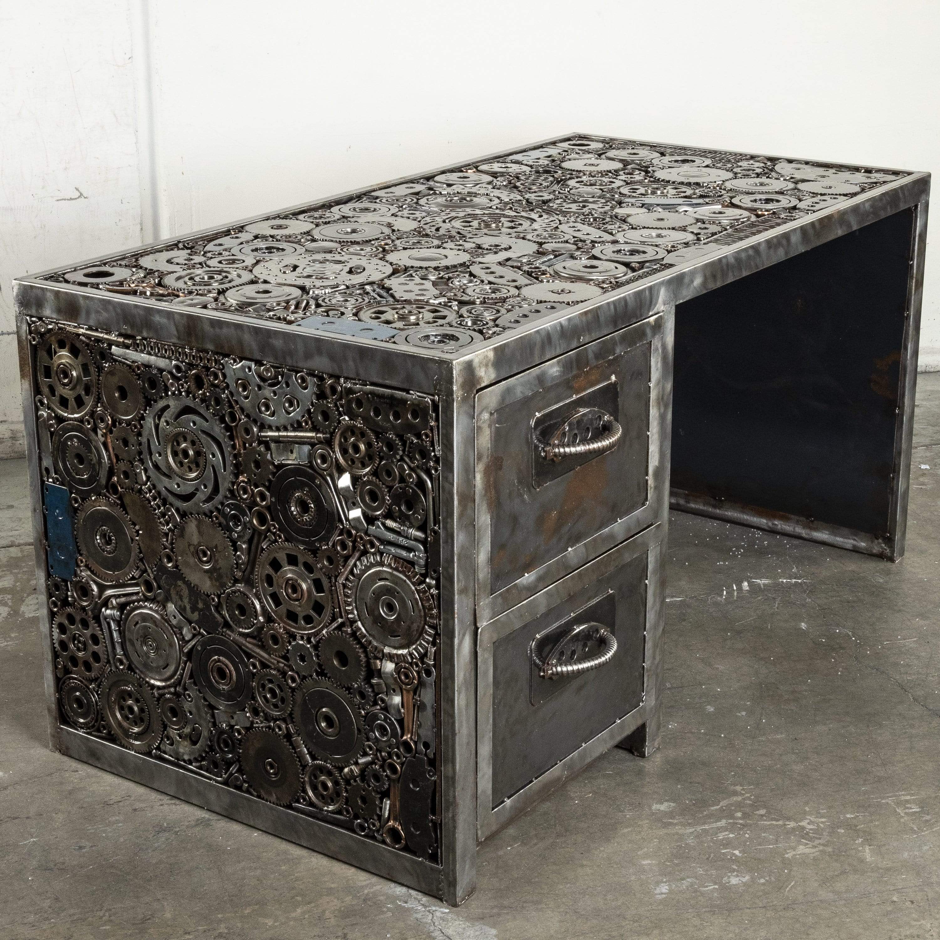 Kalifano Recycled Metal Art 60" Desk Recycled Metal Art RMS-DESK-N