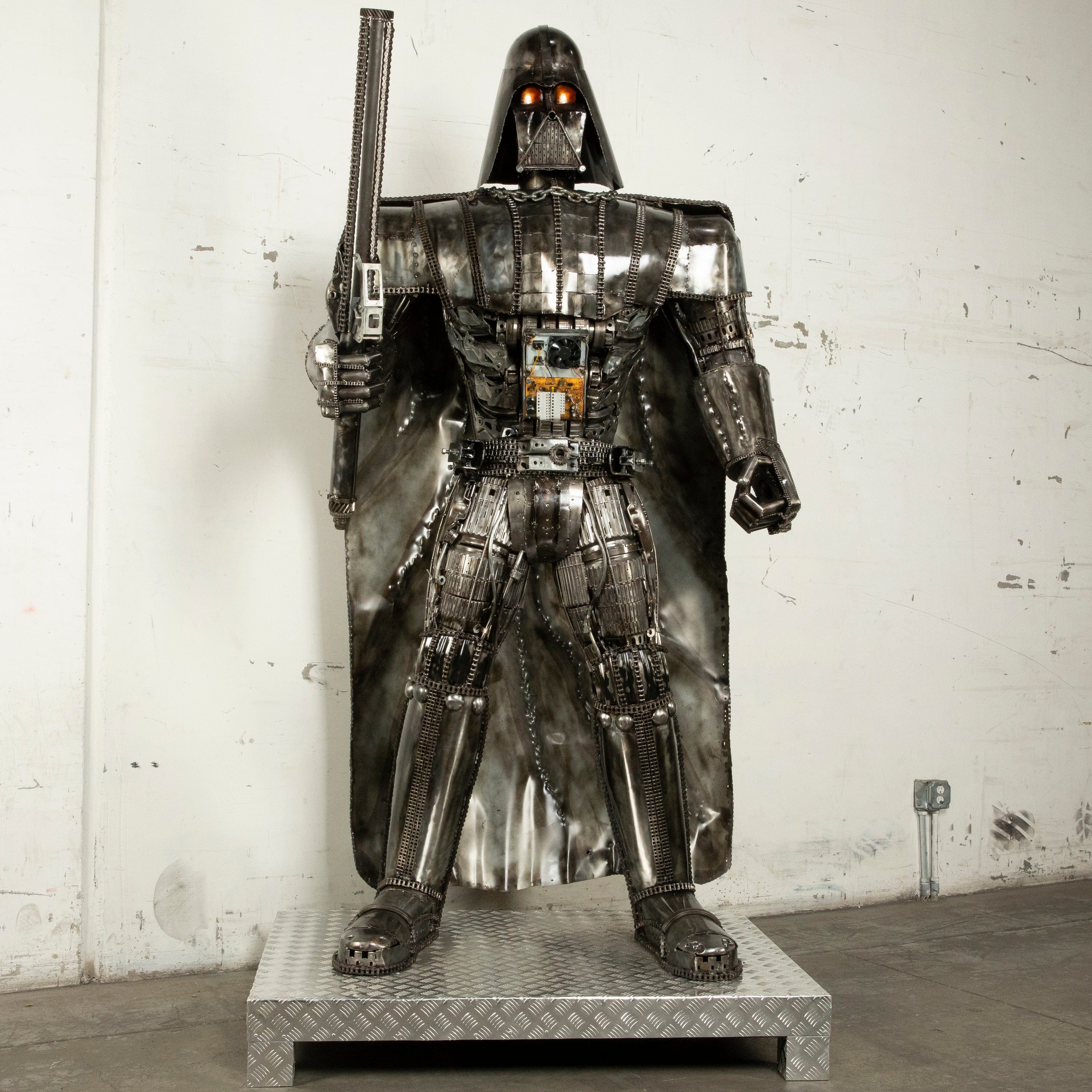 Kalifano Recycled Metal Art 91" Darth Vader Inspired Recycled Metal Art Sculpture RMS-DV230-S04