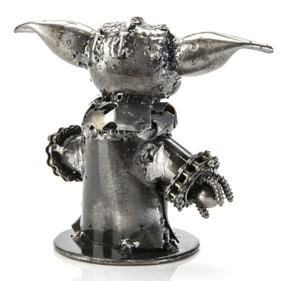 Kalifano Recycled Metal Art Baby Yoda Inspired Recycled Metal Sculpture RMS-300BY-N