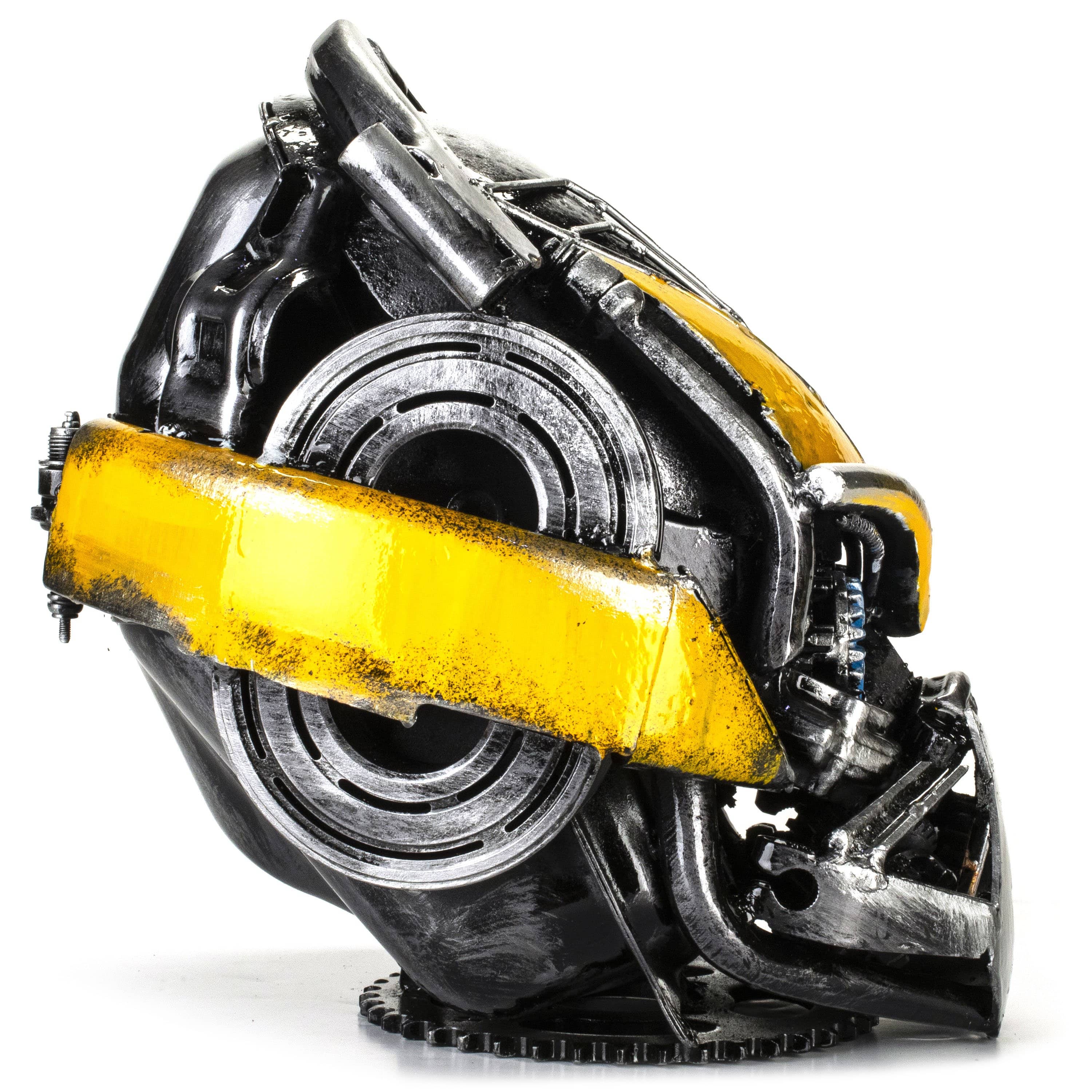 Kalifano Recycled Metal Art BumbleBee Head Inspired Recycled Metal Art Sculpture RMS-HEAD-BB