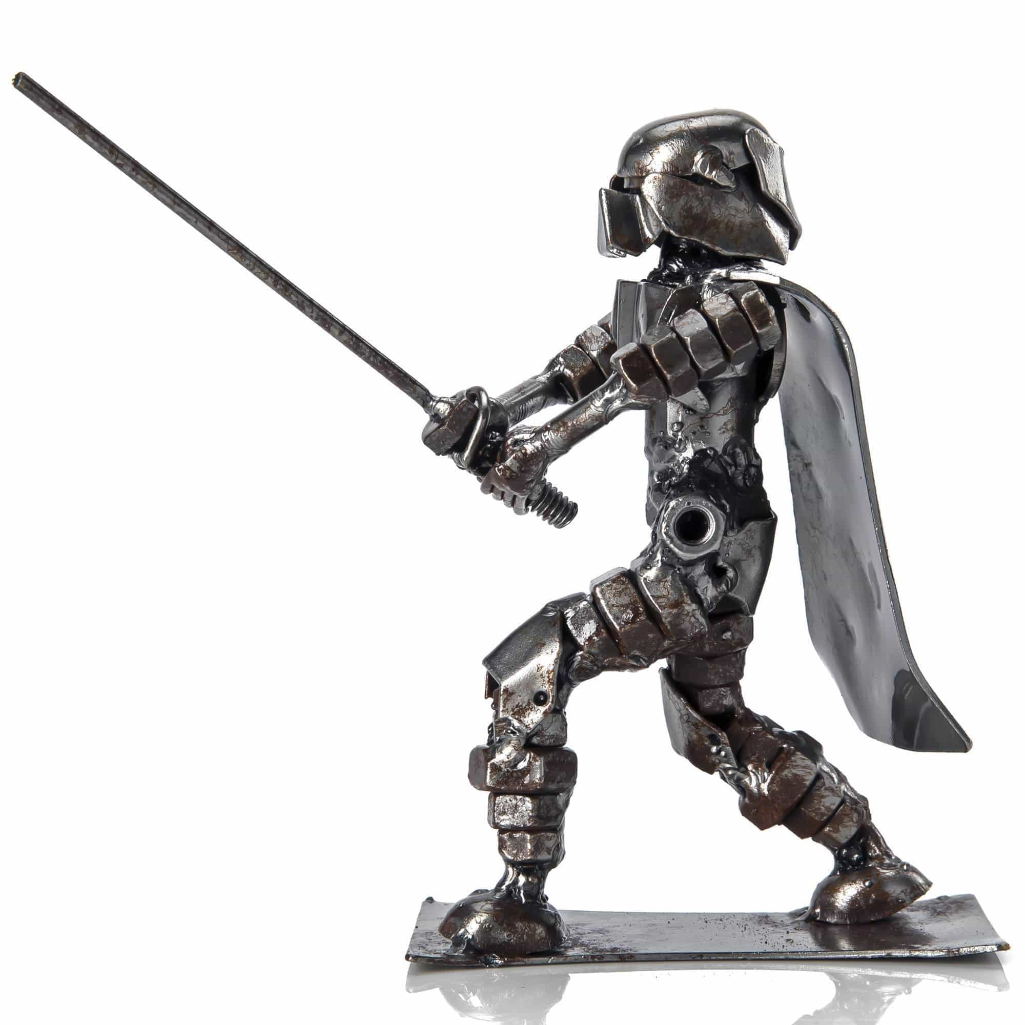 Kalifano Recycled Metal Art Darth Vader with Sword Inspired Recycled Metal Sculpture RMS-250DVC-N