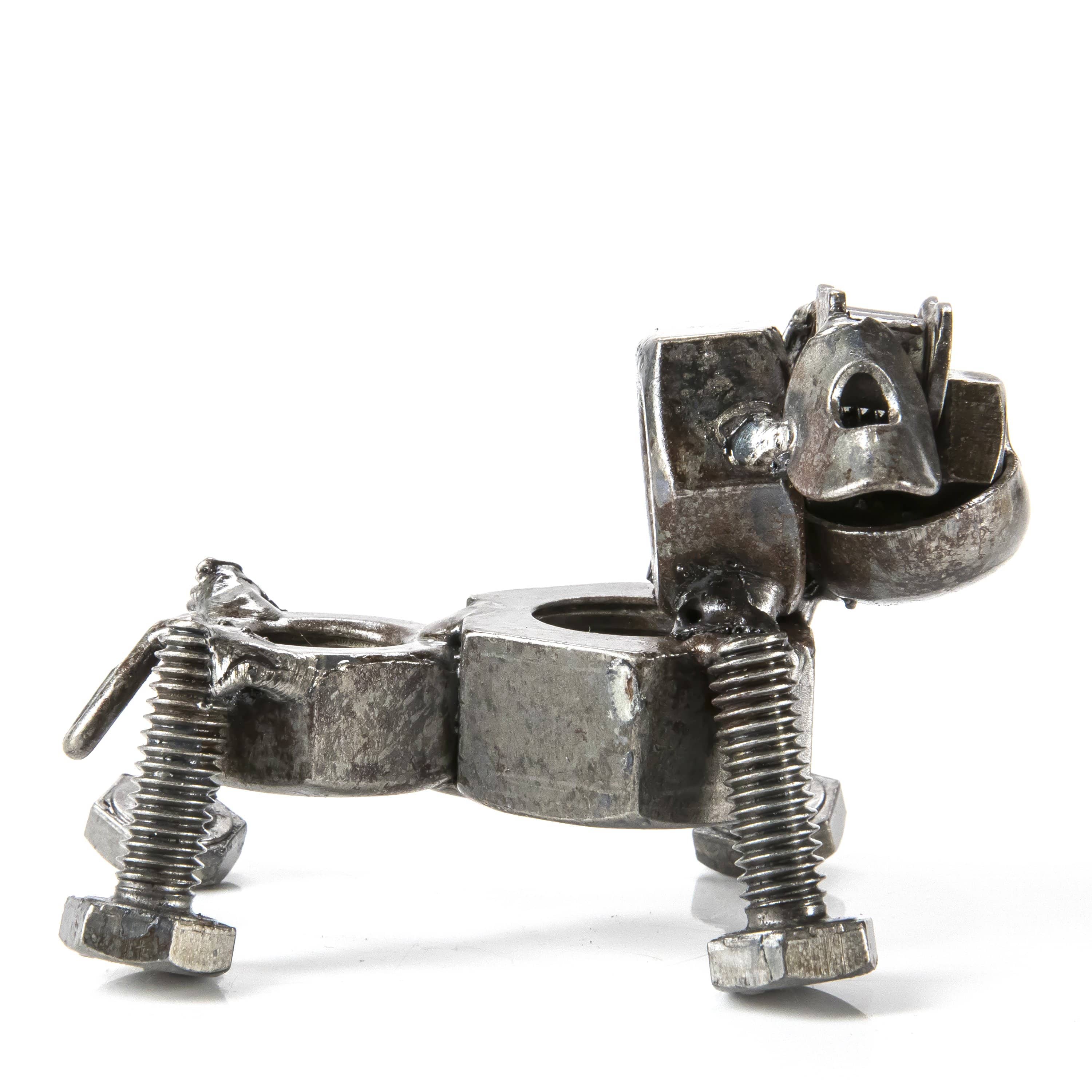 Kalifano Recycled Metal Art Dog Inspired Recycled Metal Sculpture RMS-100DOG-N