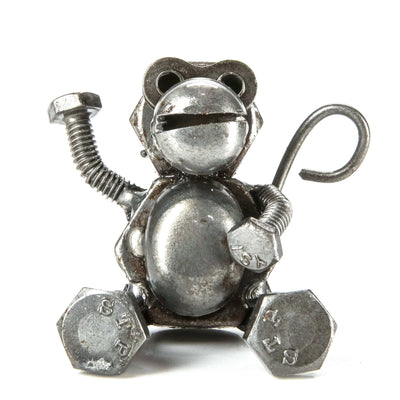 Kalifano Recycled Metal Art Monkey Inspired Recycled Metal Sculpture RMS-100MON-N