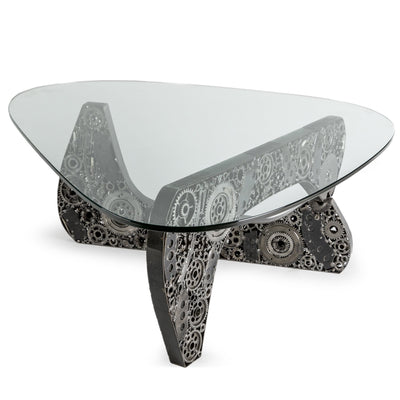 Kalifano Recycled Metal Art Noguchi Inspired Recycled Metal Art Table RMS-NOGUCHI-N