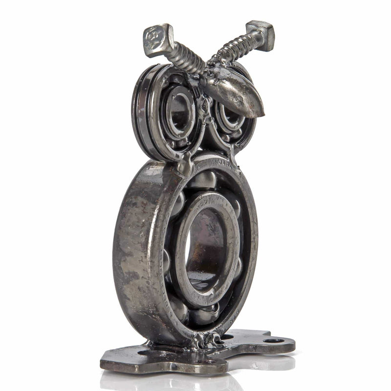 Kalifano Recycled Metal Art Owl Inspired Recycled Metal Sculpture RMS-100OWL-N