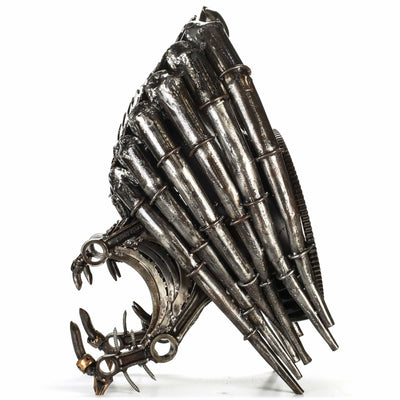 Kalifano Recycled Metal Art Predator Inspired Head RMS-HEAD-PRED