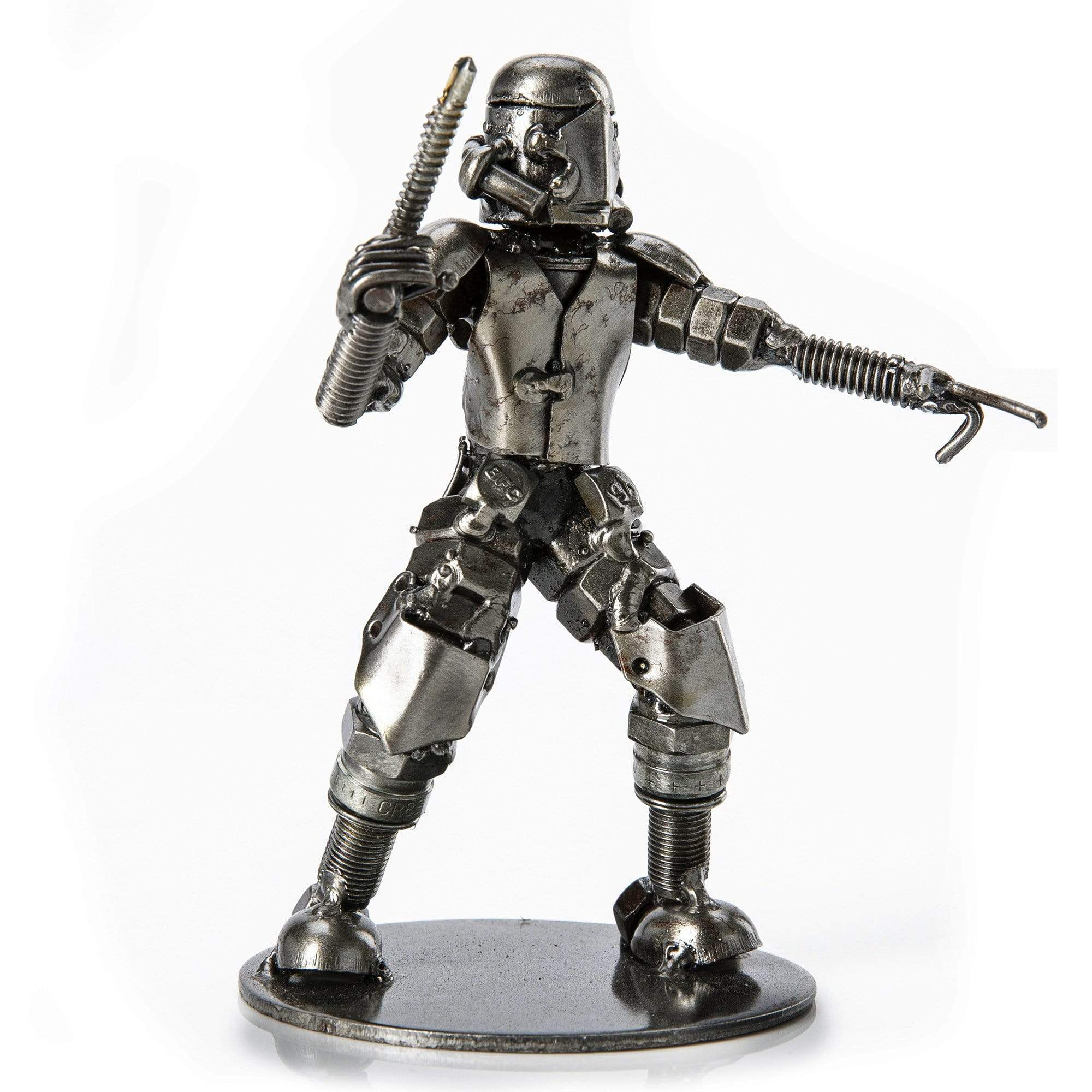 Kalifano Recycled Metal Art Storm Trooper Pointing Inspired Recycled Metal Sculpture RMS-250STP-N
