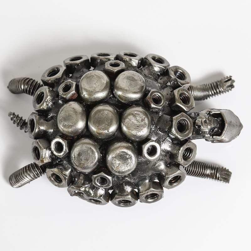 Kalifano Recycled Metal Art Turtle Inspired Recycled Metal Sculpture RMS-200T-N