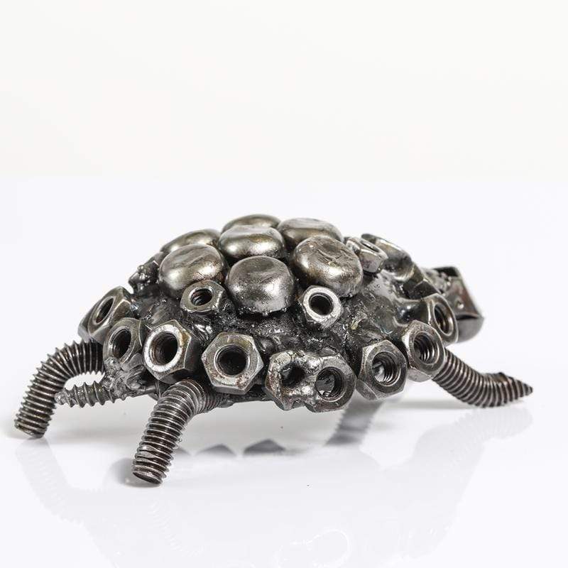 Kalifano Recycled Metal Art Turtle Inspired Recycled Metal Sculpture RMS-200T-N