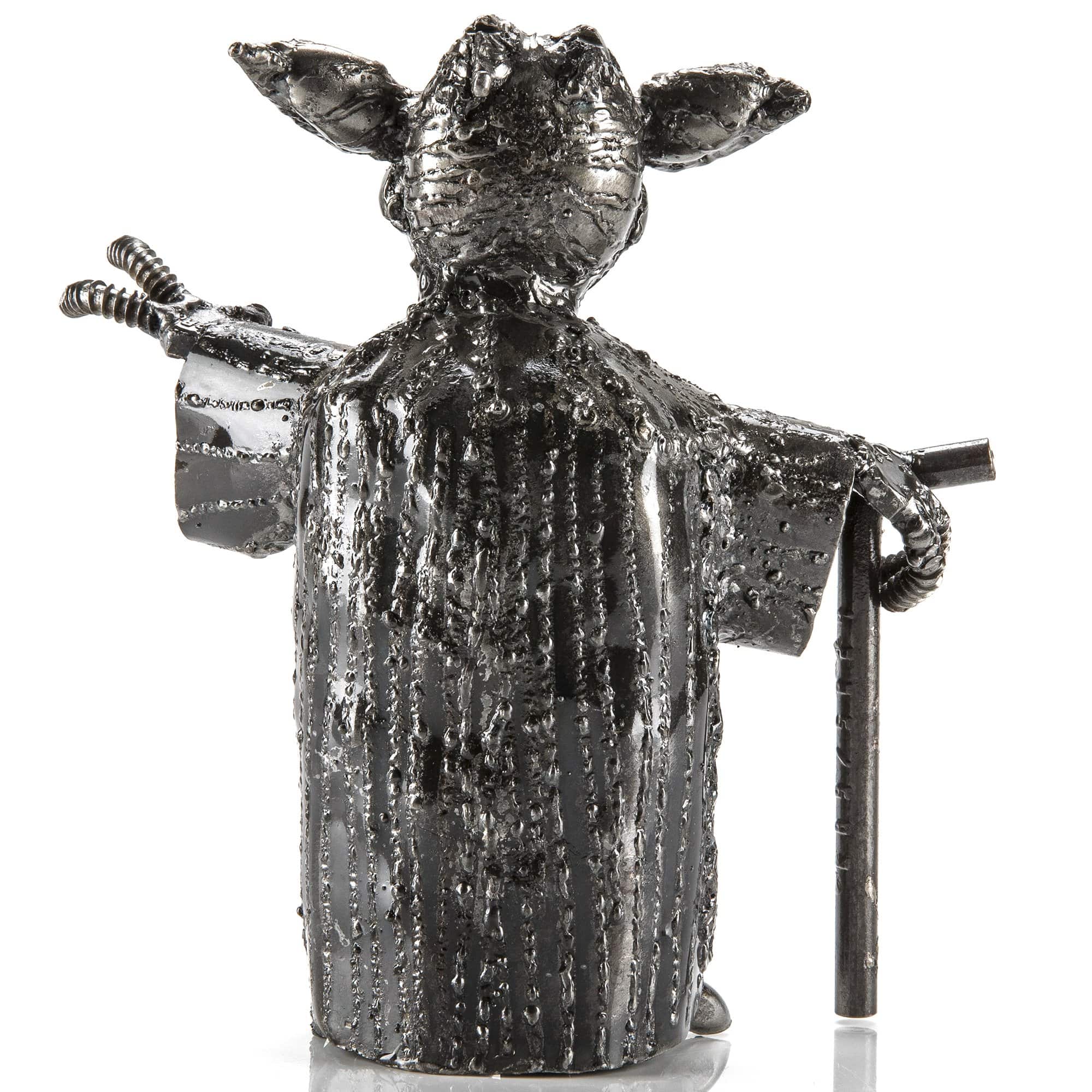 Recycled Scrap metal 2024 Yoda Inspired statue, Handmade Sculpture , Made out of scrap metal