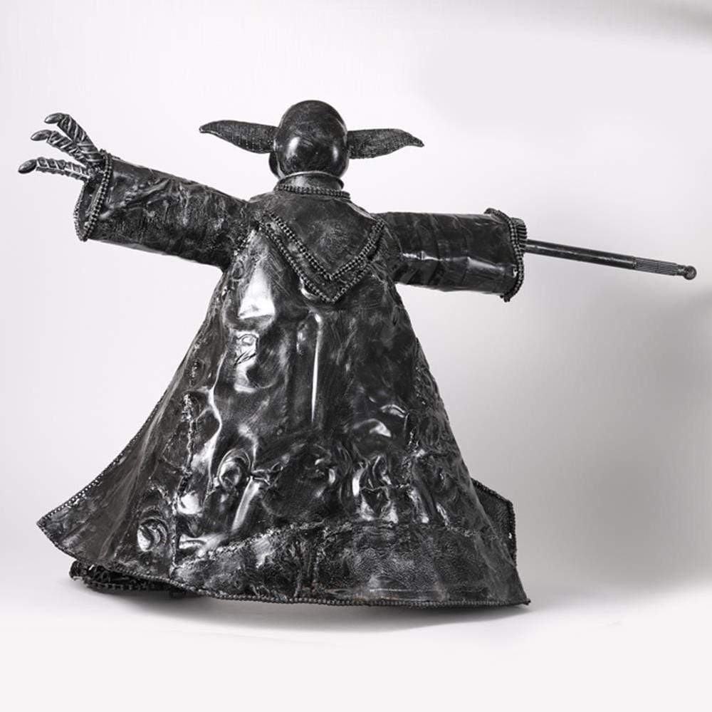 Kalifano Recycled Metal Art Yoda Inspired Recycled Metal Sculpture RMS-Y75x75-P