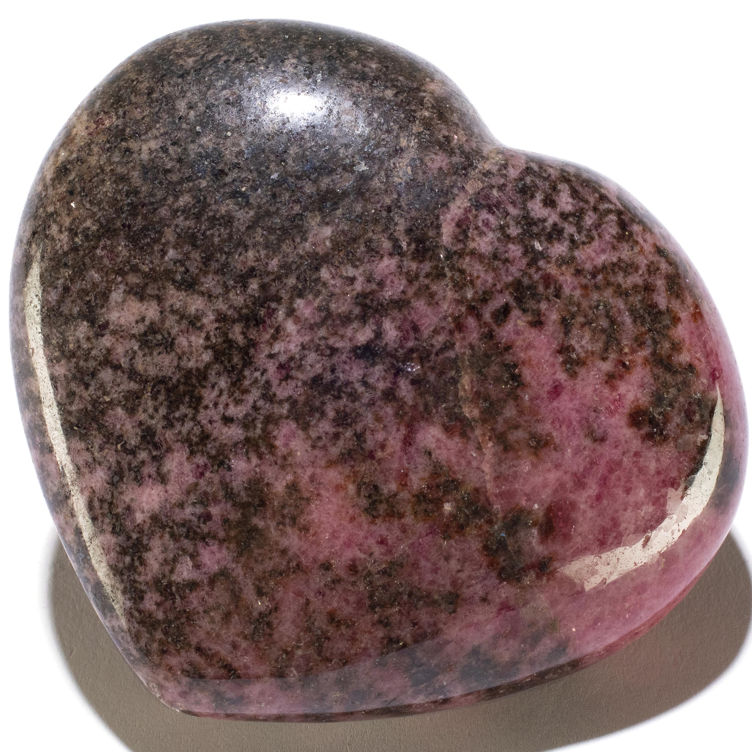 KALIFANO Rhodonite Rhodonite Gemstone Heart Carving 375g / 3in. GH300-RD
