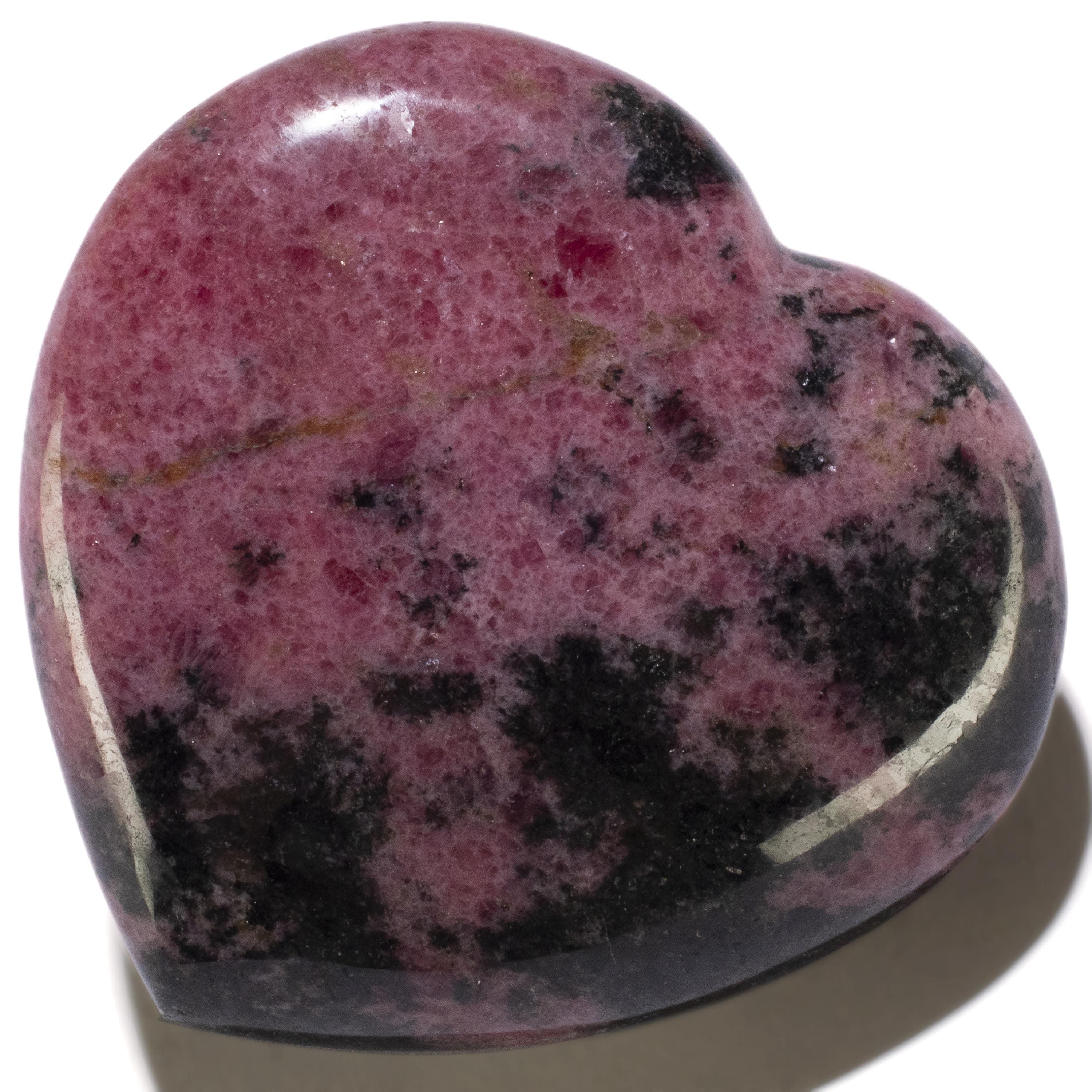 KALIFANO Rhodonite Rhodonite Gemstone Heart Carving 500g / 3.5in. GH400-RD