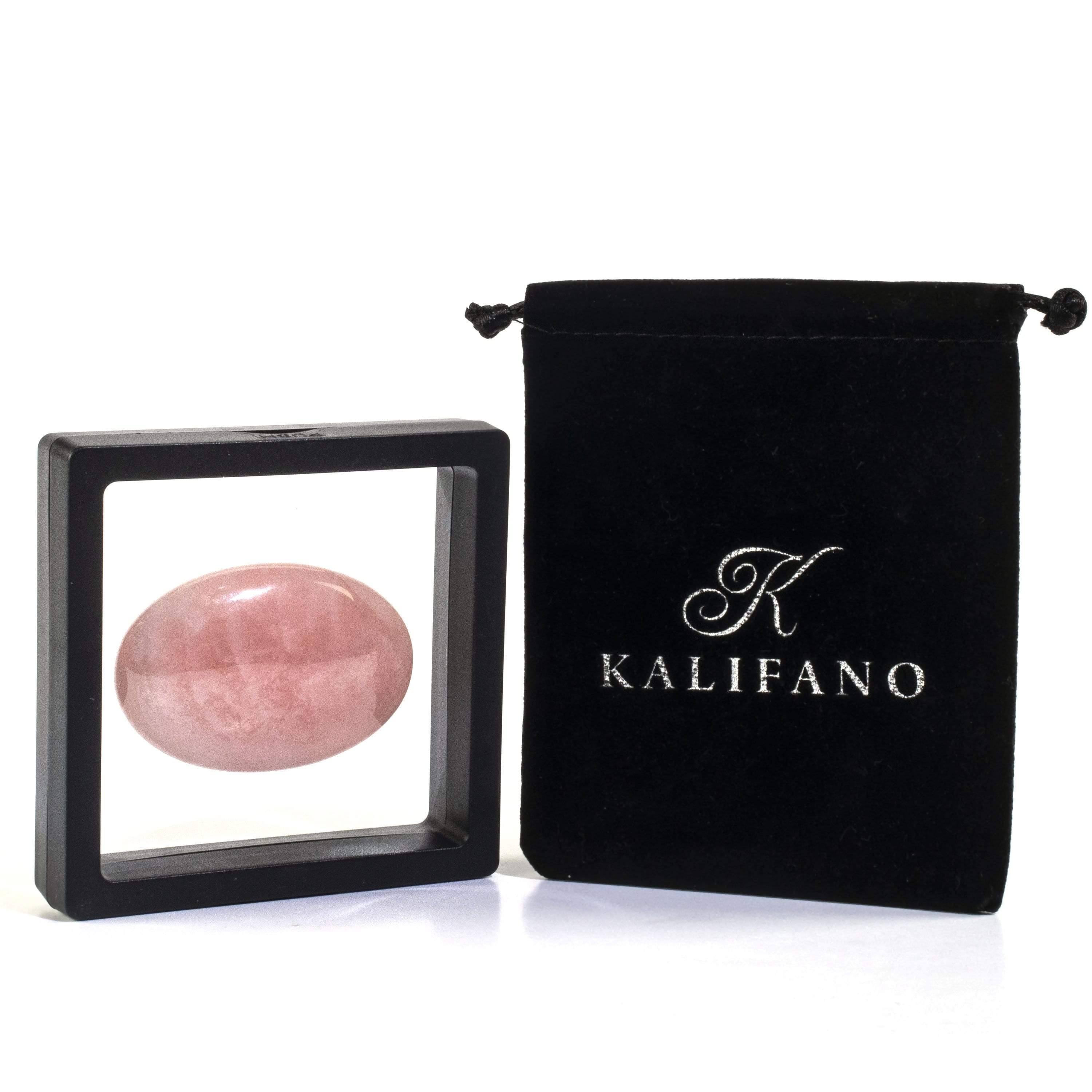 KALIFANO Rose Quartz Palm Stone PS60-RQ
