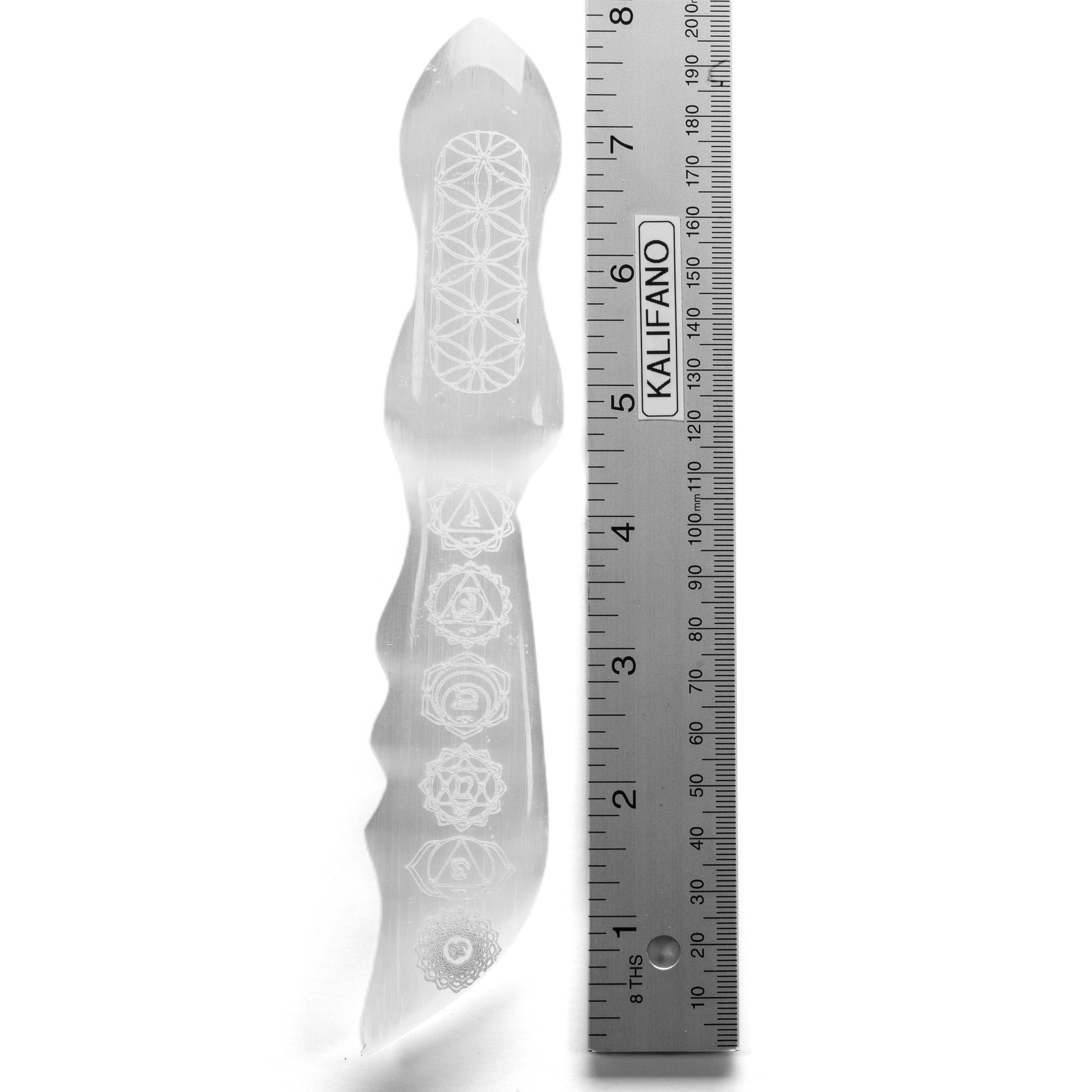 KALIFANO Selenite Selenite Chakra Dagger - 8 in SD60-C