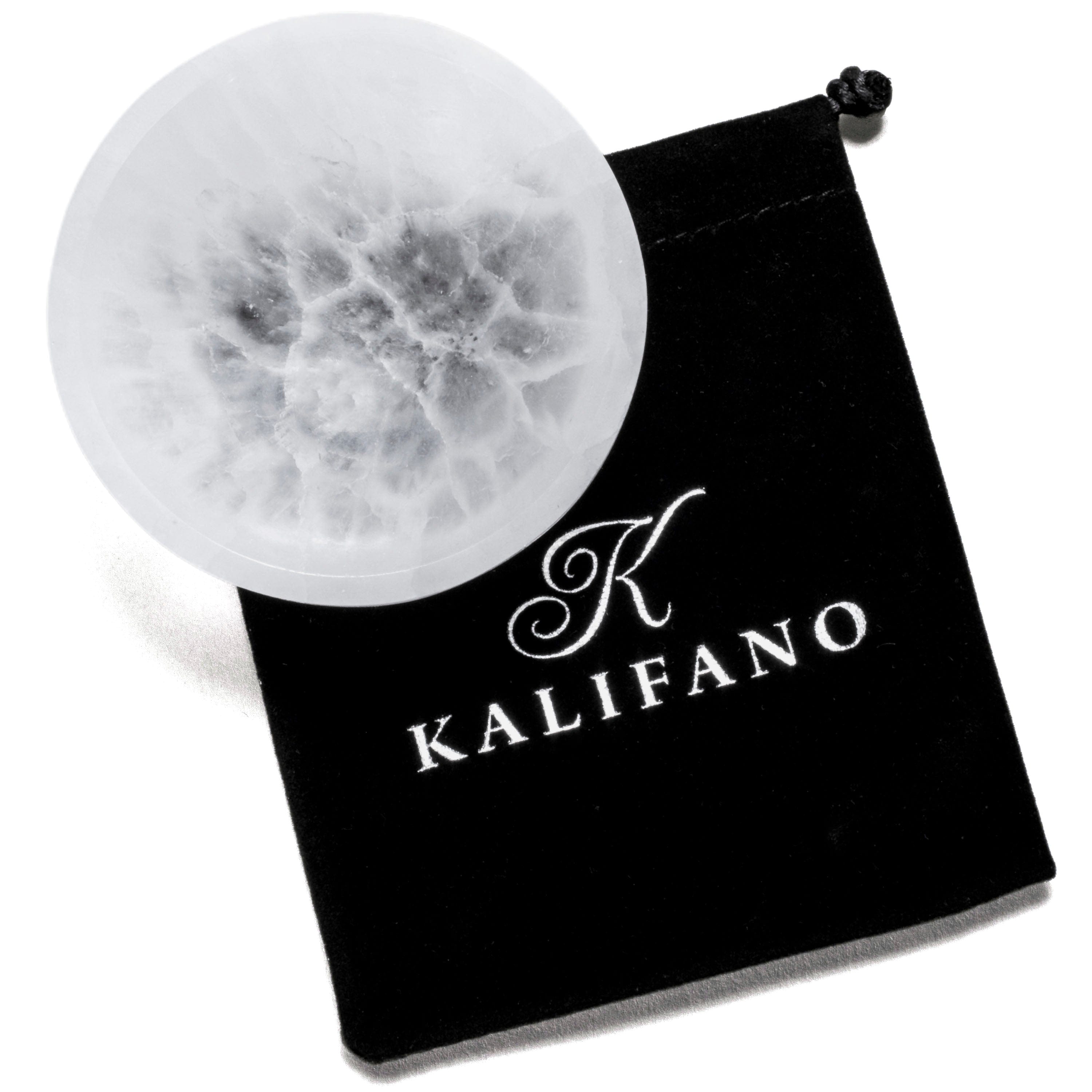 KALIFANO Selenite Selenite Crystal Charging Bowl - 3 in SB80