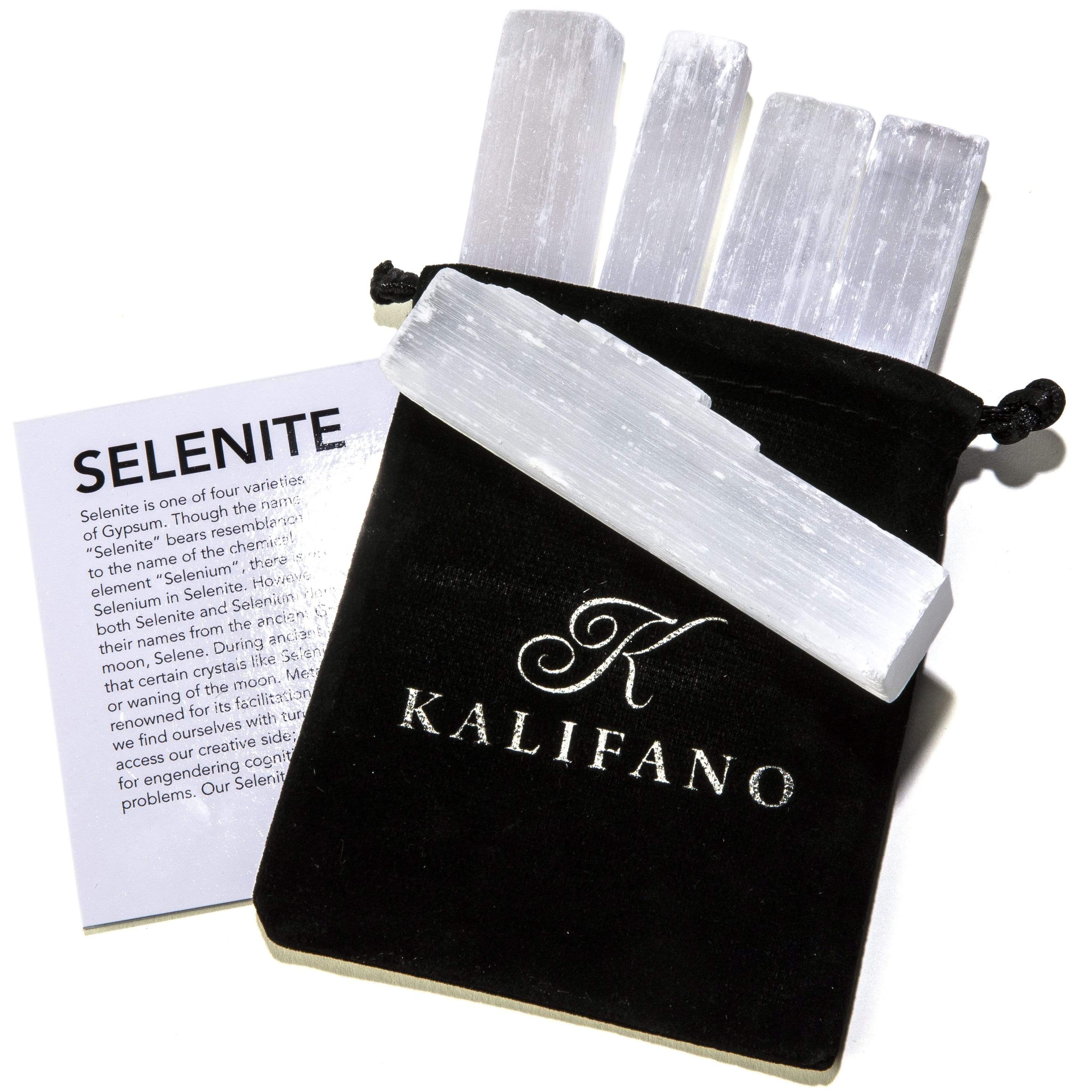 Kalifano Selenite Selenite Stick 10 cm - 5 Pack SS10-5