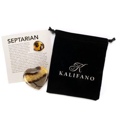 KALIFANO Septarian Septarian Gemstone Heart Carving 2" GH40-SP
