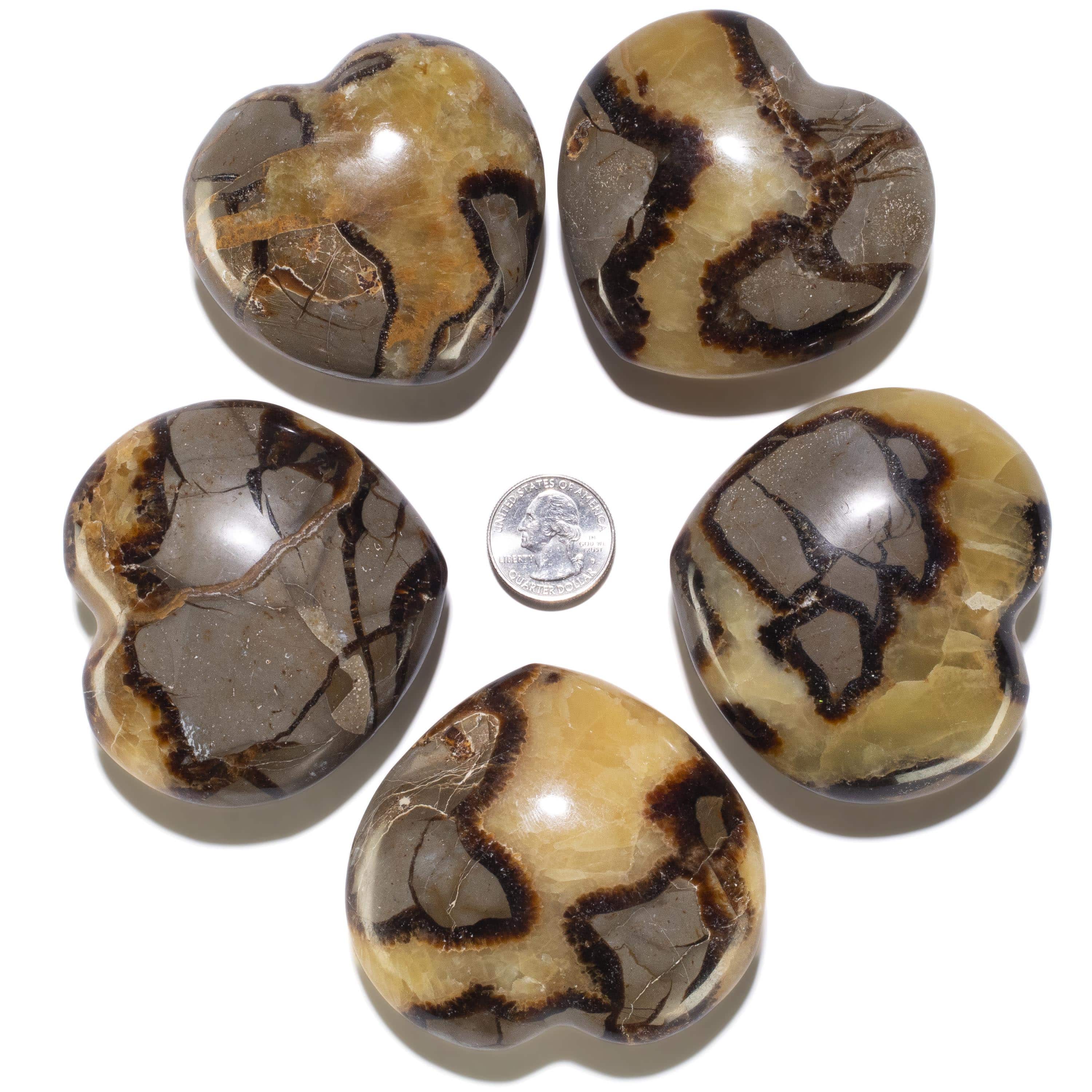 KALIFANO Septarian Septarian Gemstone Heart Carving 240g / 3in. GH240-SP