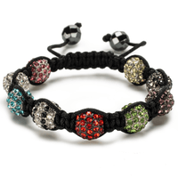 Multi Color Crystal Shamballa Bracelet Main Image