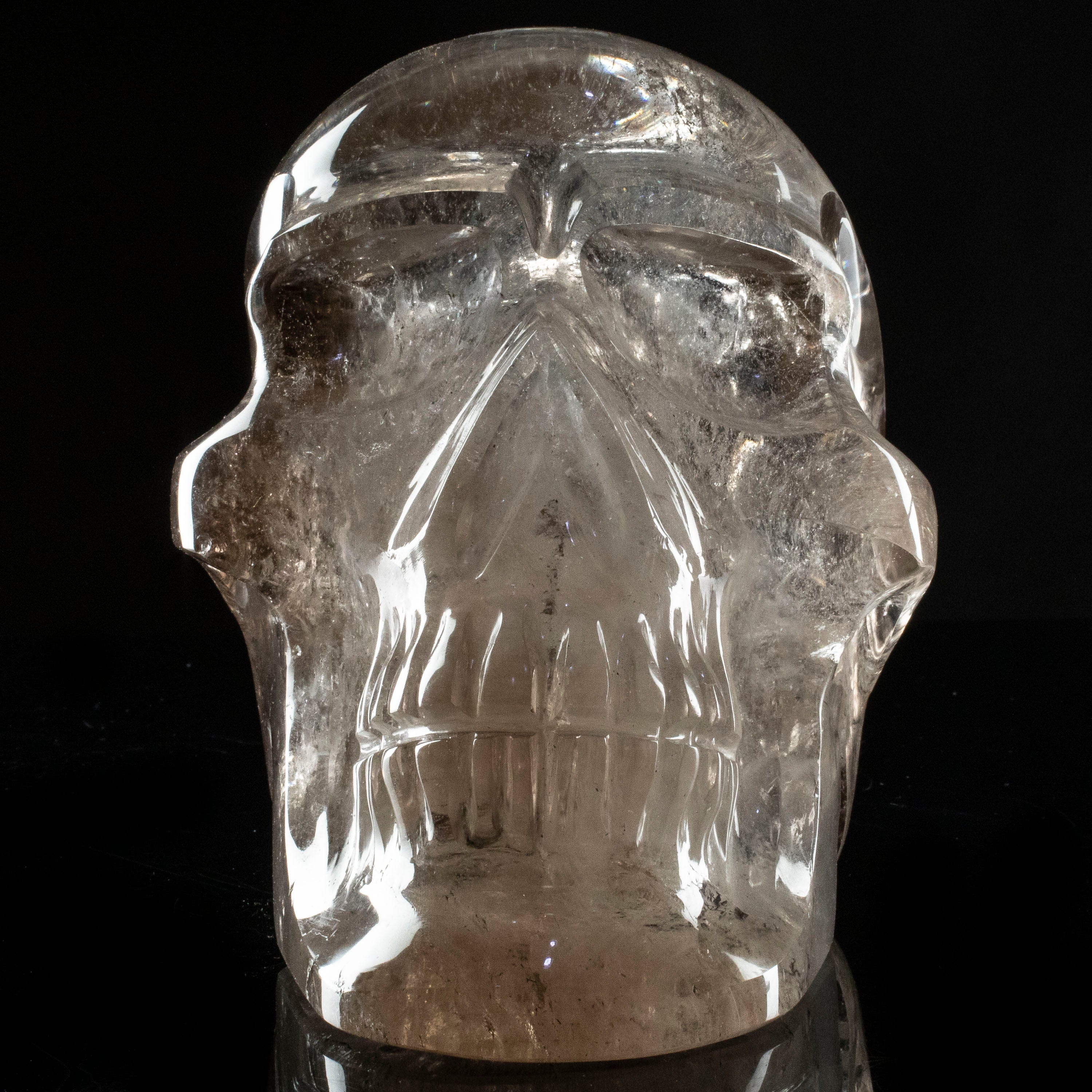 Kalifano Smoky Quartz Natural Brazilian Smoky Quartz Skull Carving - 8 in. SK12000.002
