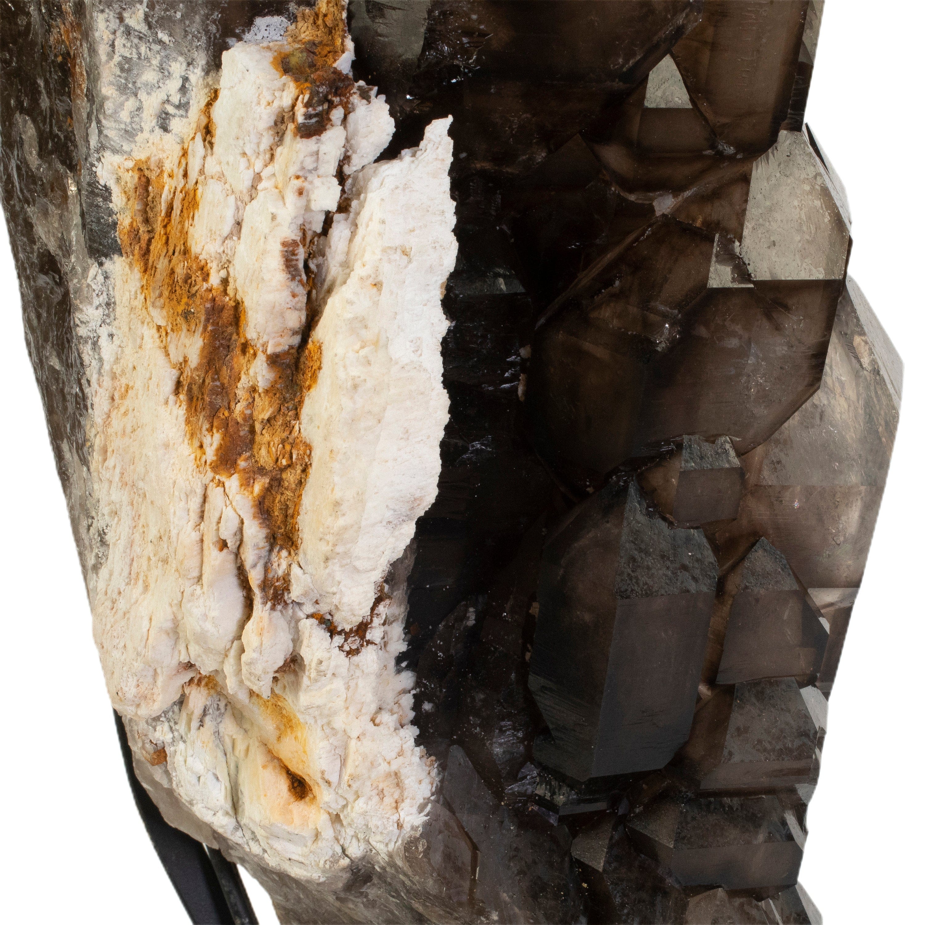 Kalifano Smoky Quartz Natural Double Terminated Smoky Quartz Cluster from Brazil on Custom Stand - 27" / 63 lbs SQ36000.005