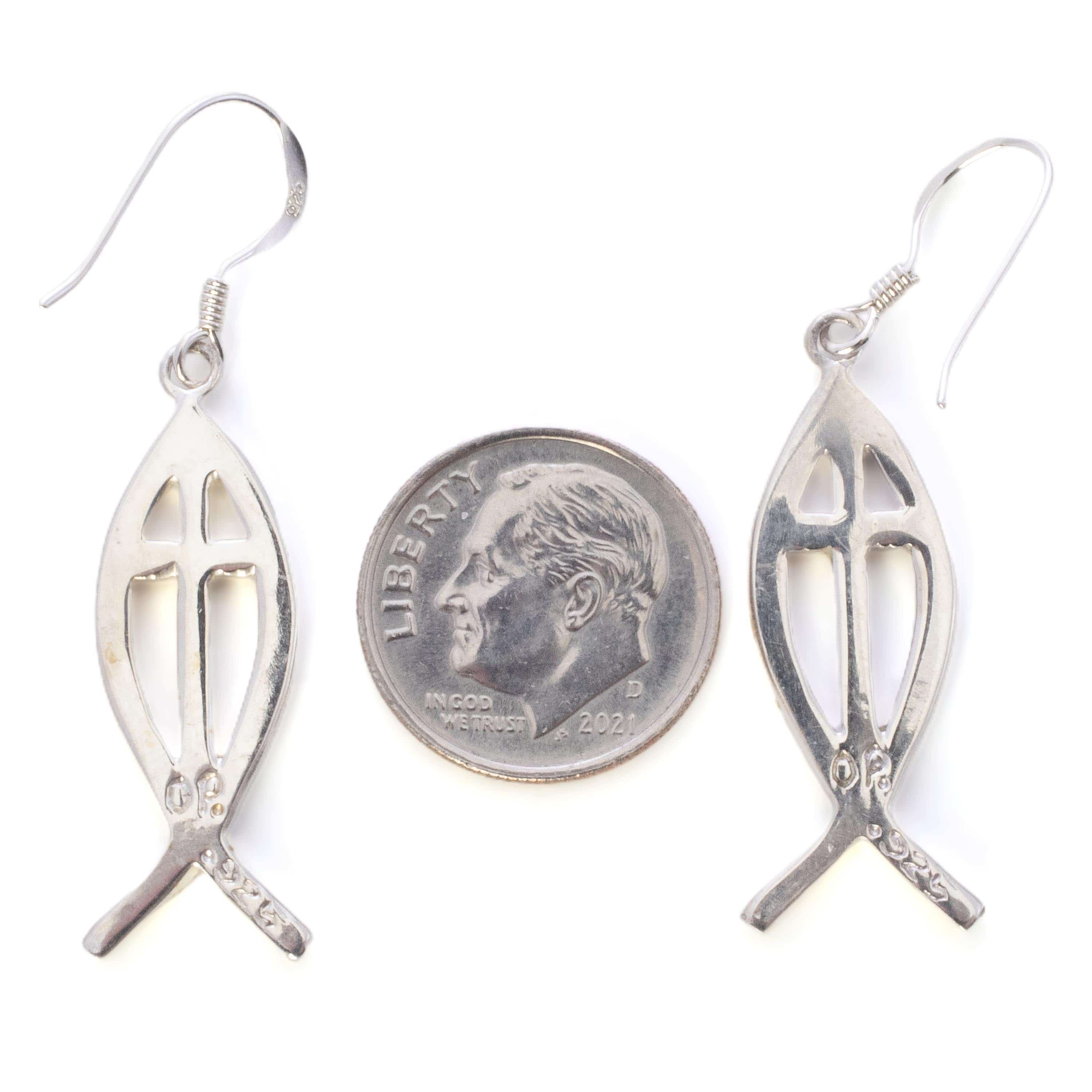 KALIFANO Southwest Silver Jewelry Multi Gemstone Fish Sterling Silver Earrings with French Hook USA Handmade with Opal Accent NME.2325.MT