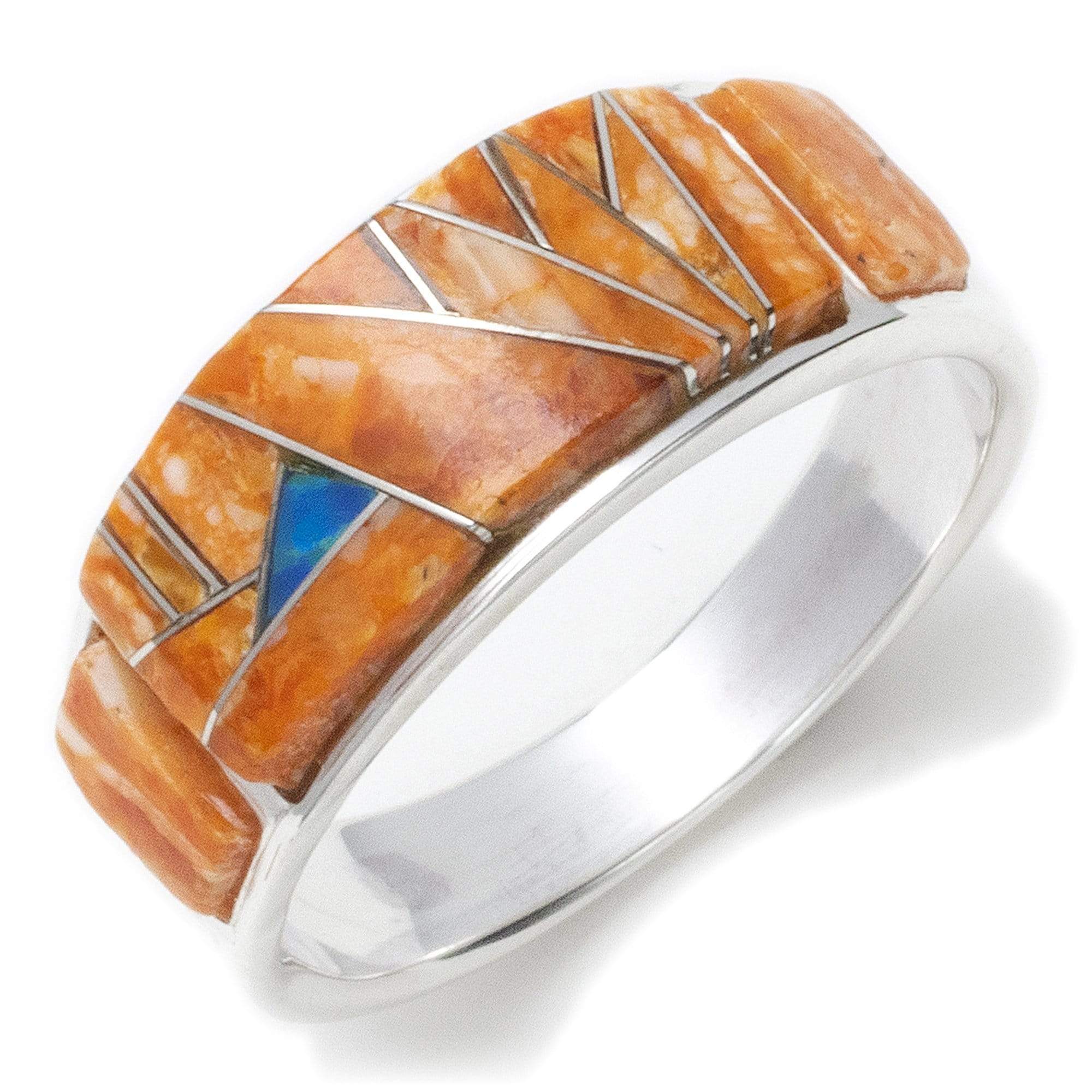 Spiny Oyster Shell 925 Sterling Silver Ring USA Handmade with Labrator