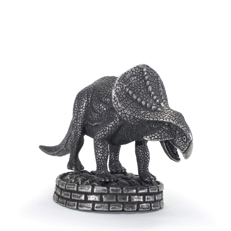 Kalifano Stainless Steel Carvings Achelousaurus Dinosaur Stainless Steel Hand Made Carving CV400-SS-AC