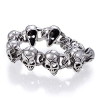 Steel Hearts Monkey Skull Bead Bracelet Main Image