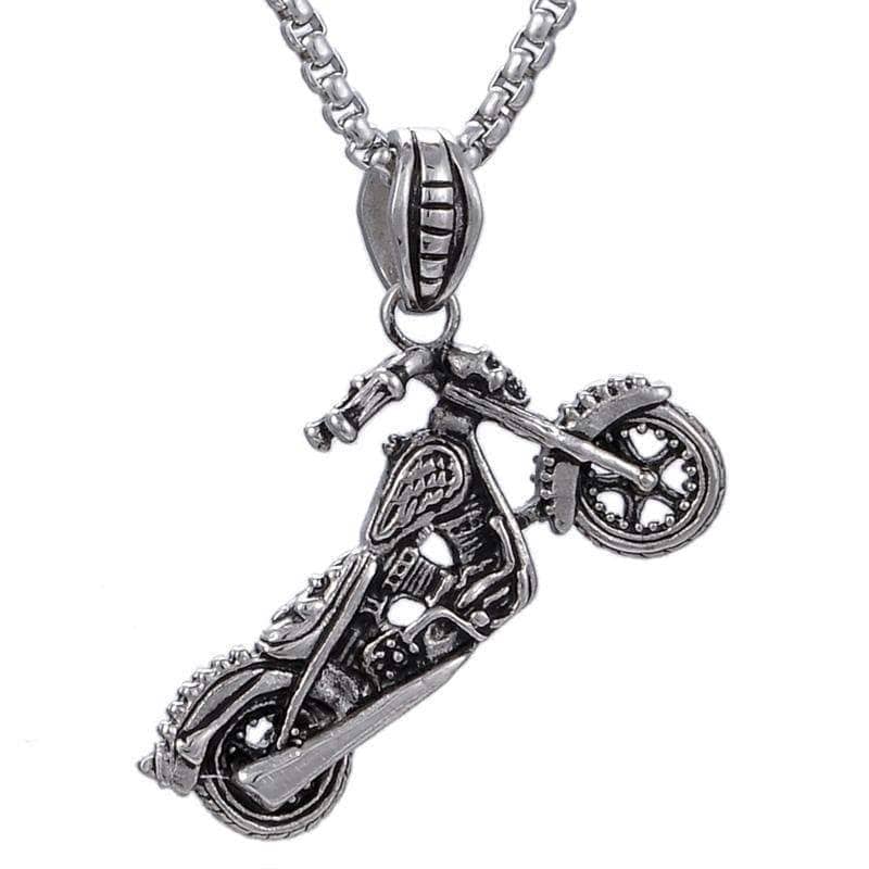 Kalifano Steel Hearts Jewelry Steel Hearts Motorbike Necklace SHN120-19