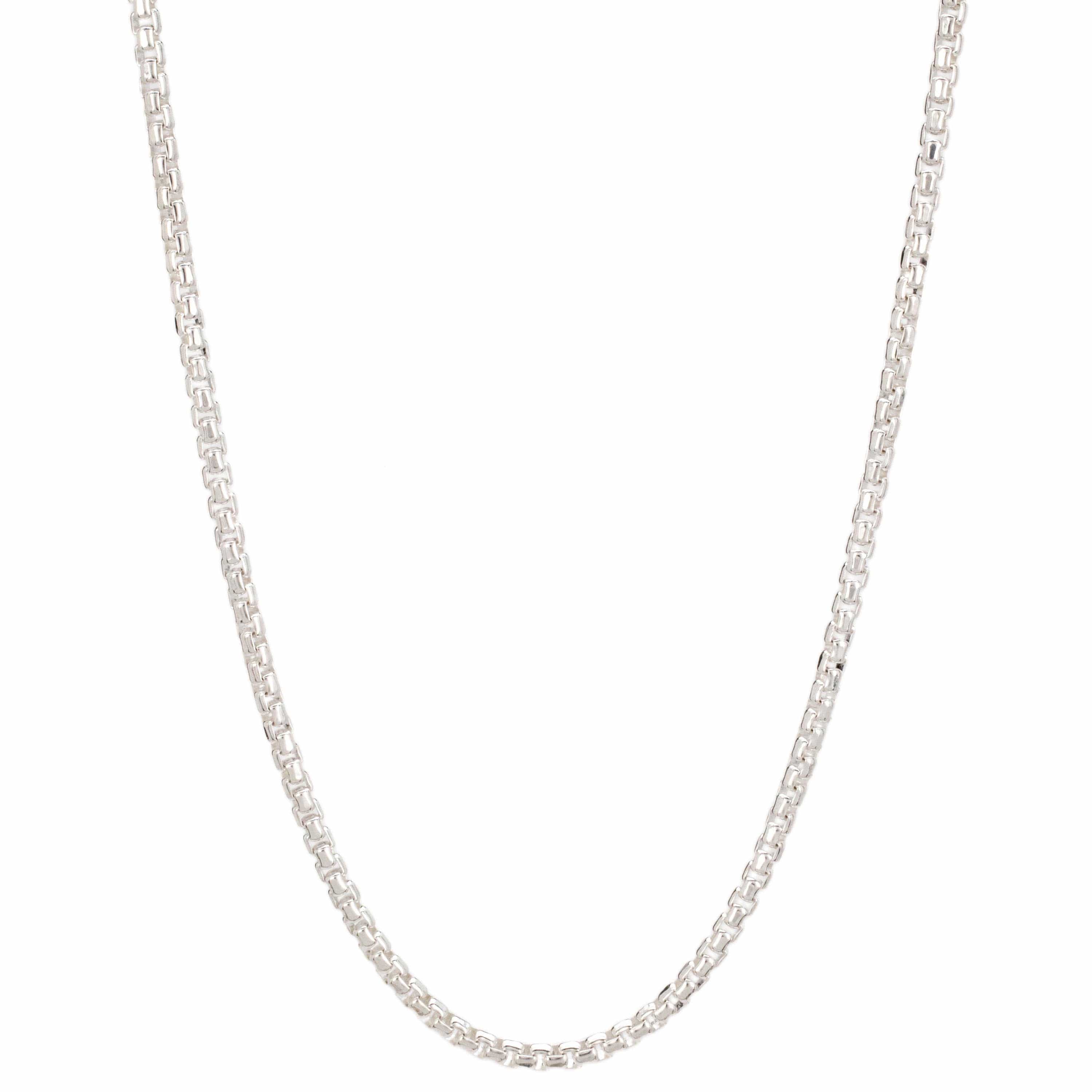 Kalifano Sterling Silver Chains 18" Italian Sterling Silver Box Chain Necklace 2.5mm SC-HRB050-18