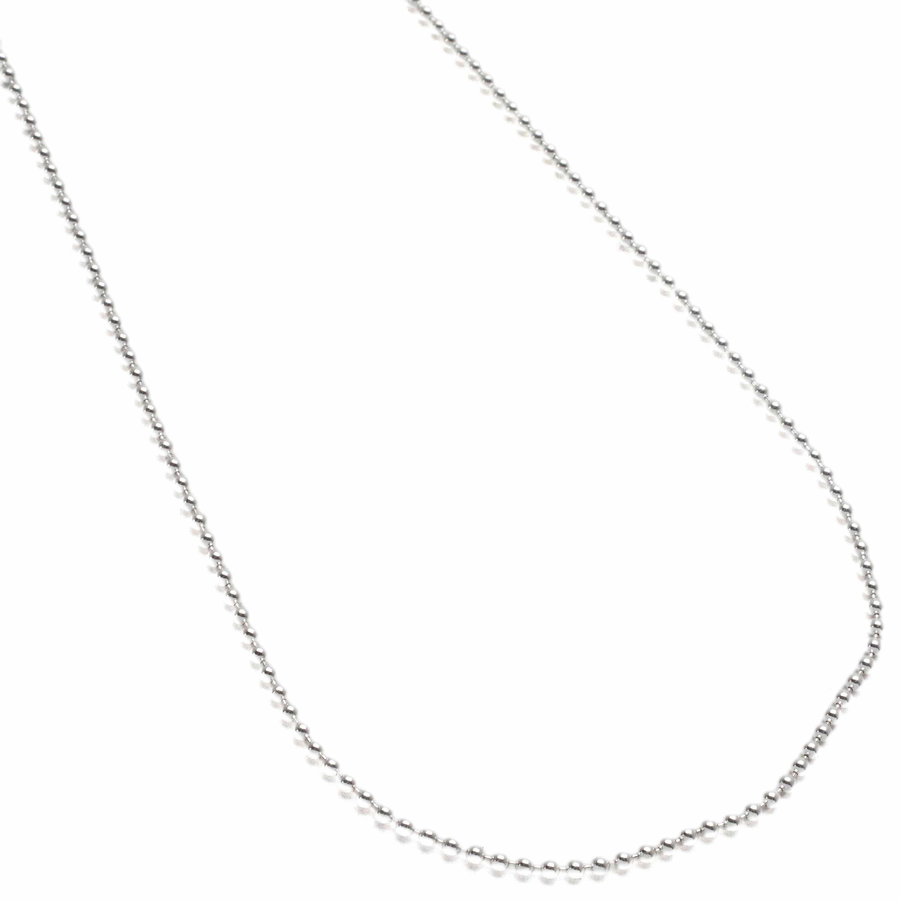 Kalifano Sterling Silver Chains 18" Italian Sterling Silver Round Beaded Chain Necklace 1.5mm SC-BD150-18