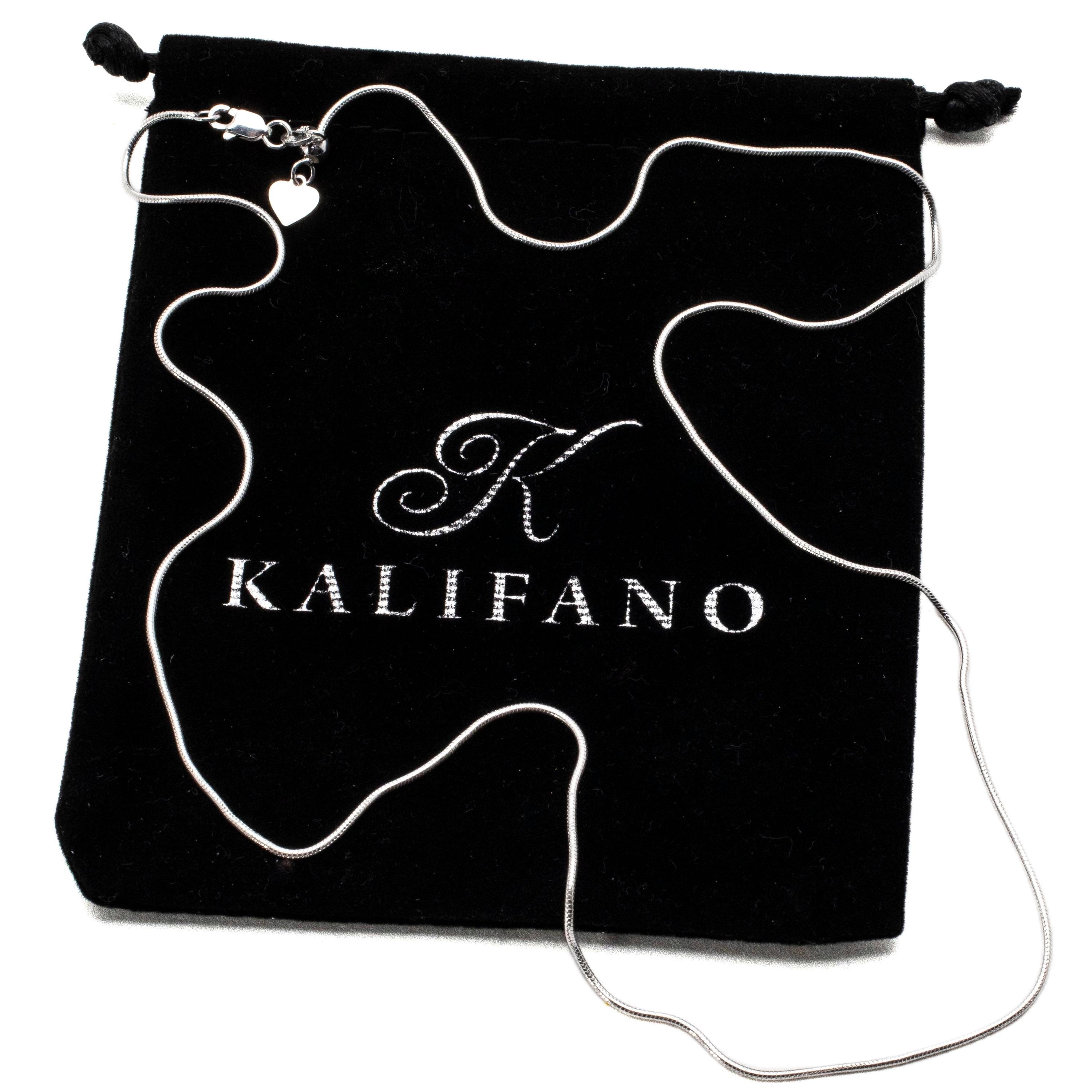 Kalifano Sterling Silver Chains 21" Italian Sterling Silver Snake Chain Necklace 1mm SC110-21