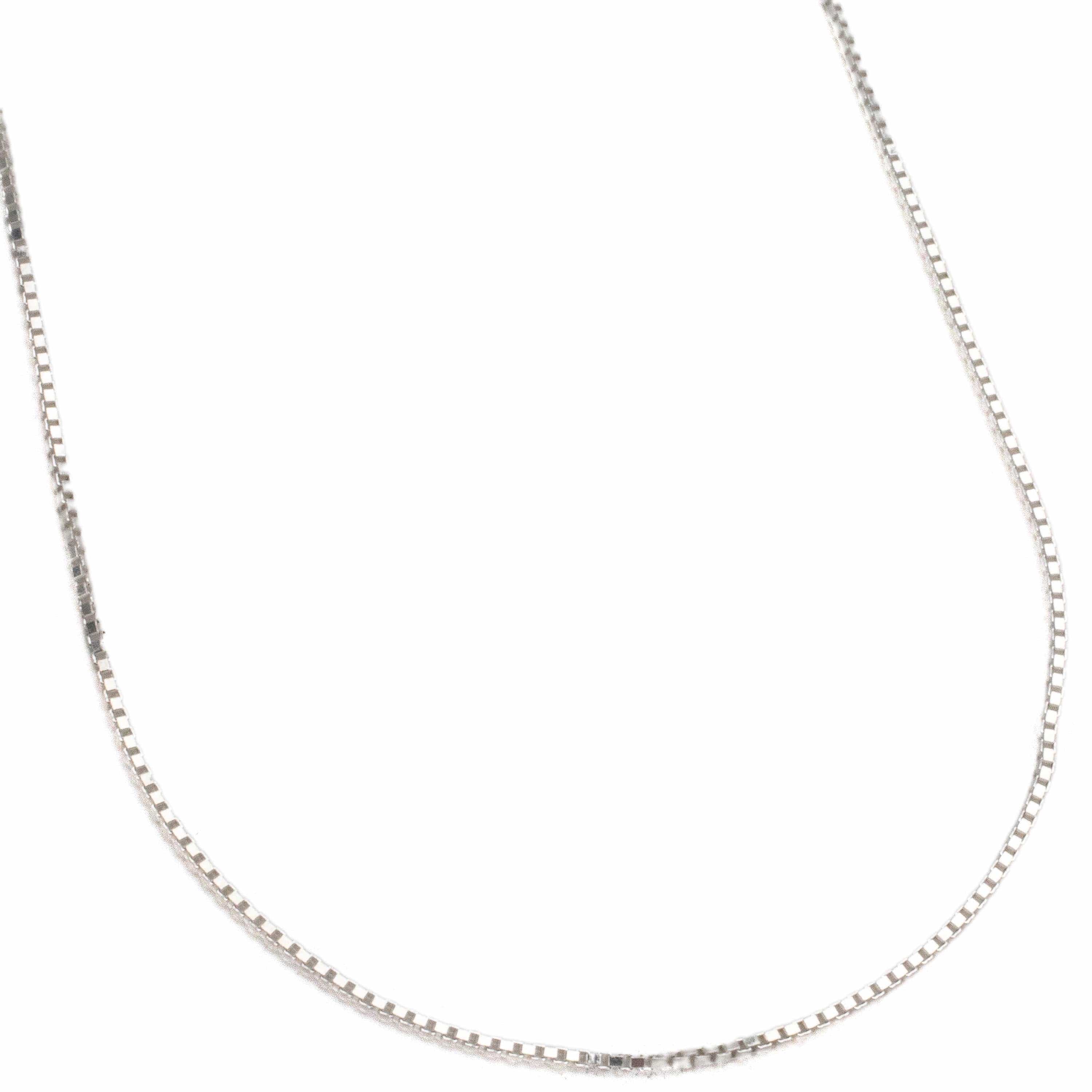 Kalifano Sterling Silver Chains 22" Italian Sterling Silver Box Chain 0.8mm SCA-BX015-22