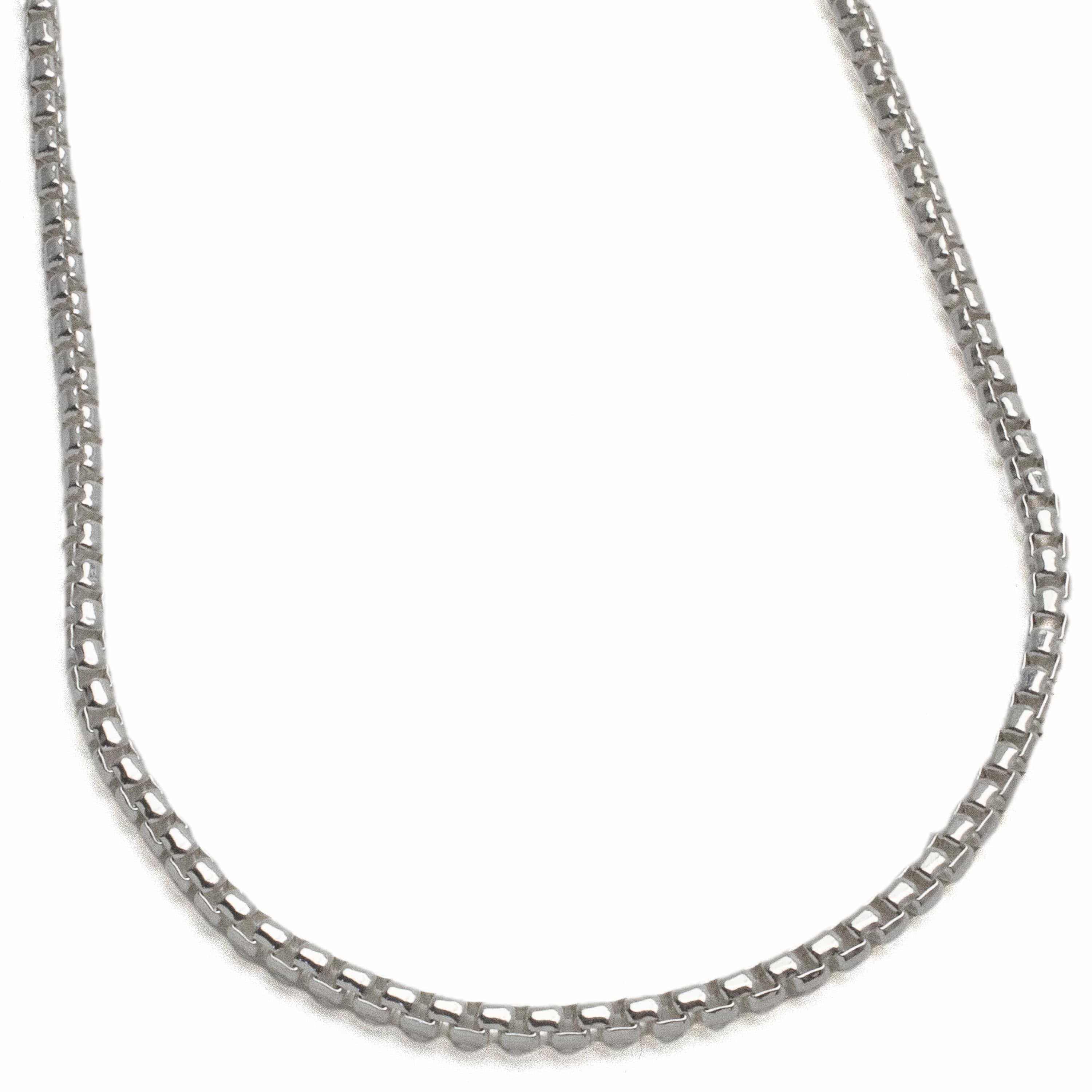 Kalifano Sterling Silver Chains 22" Italian Sterling Silver Box Chain Necklace 2.5mm SC-HRB050-22