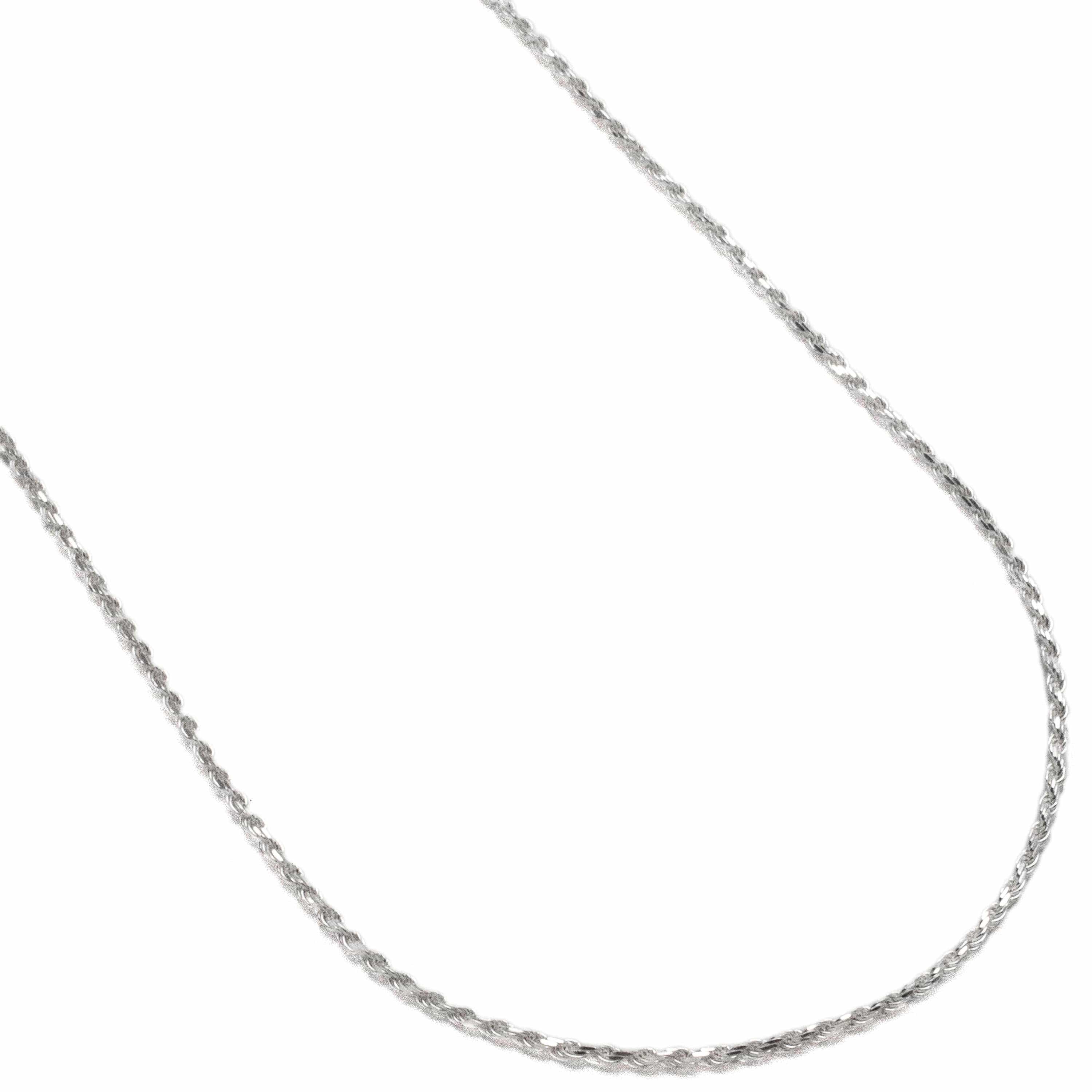 Kalifano Sterling Silver Chains 22" Italian Sterling Silver Twisted Rope Chain Necklace 1mm SCA-RP025-22