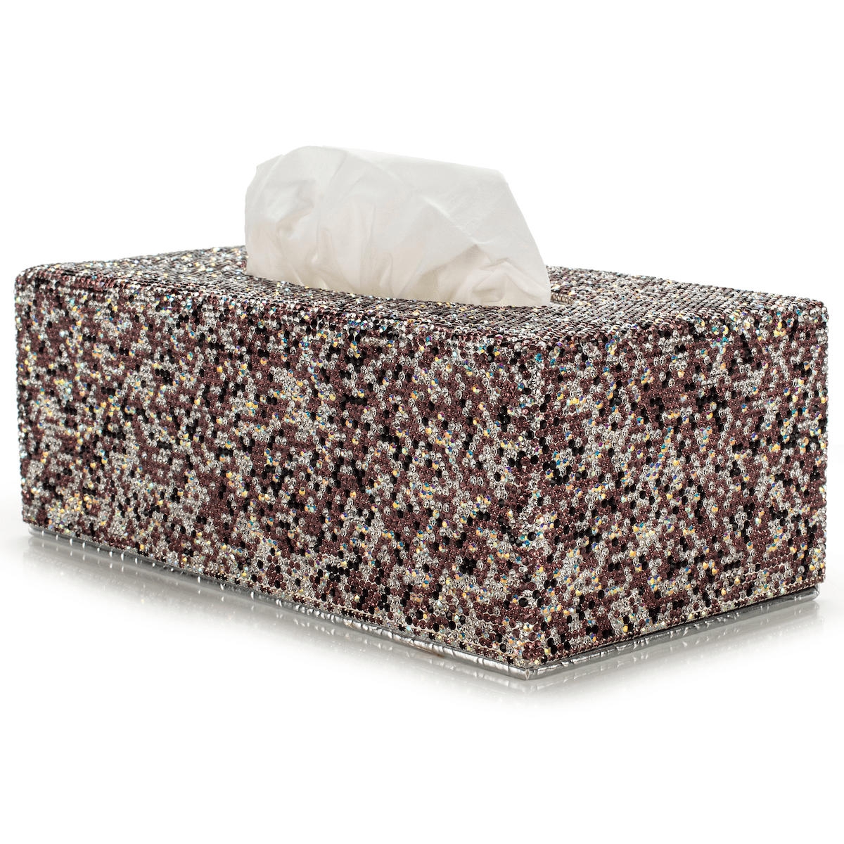 Kalifano Tissue Box STB400-PE - Tissue Box made w/ Crystals STB400-PE