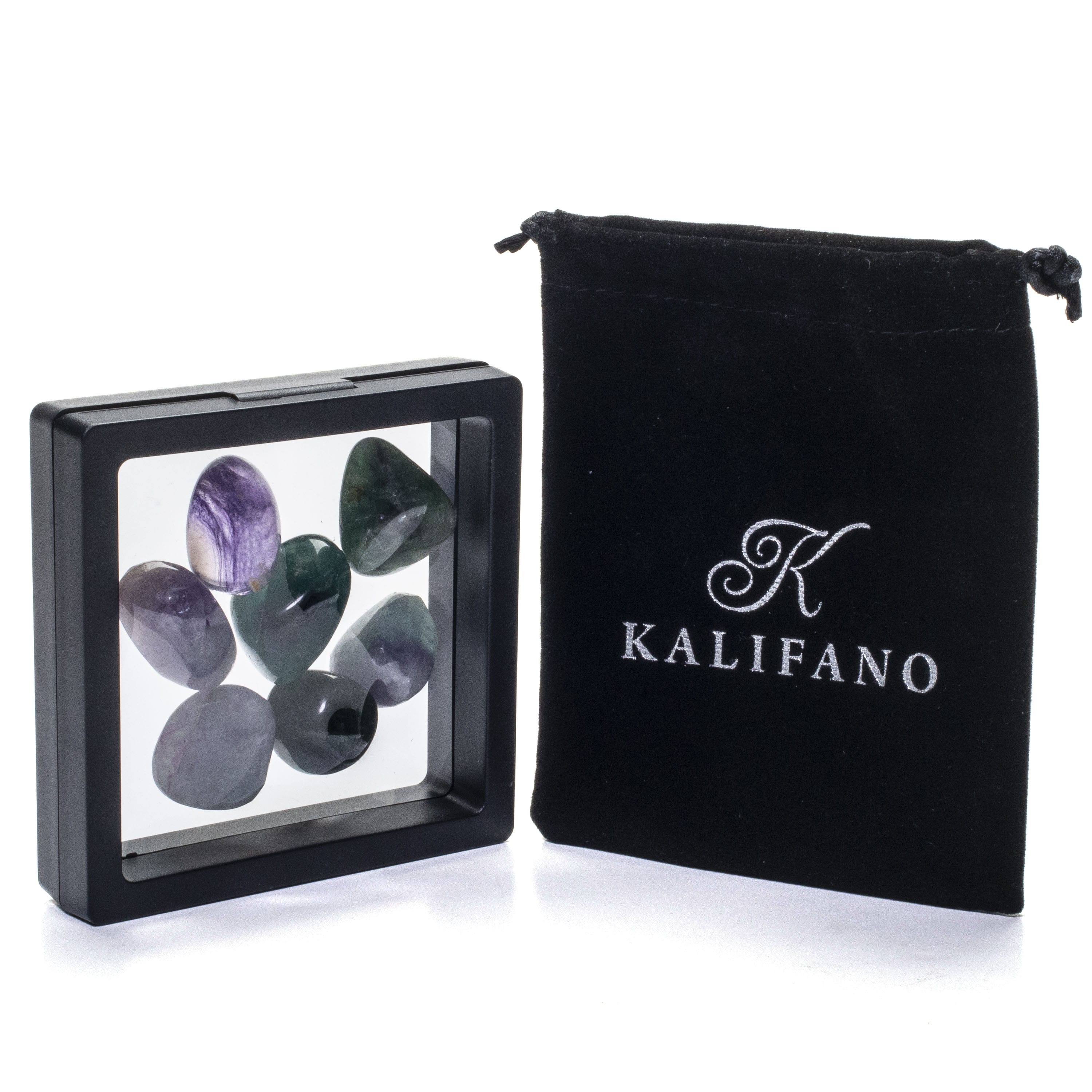 KALIFANO Tumbled Rainbow Fluorite Crystals TS-FL