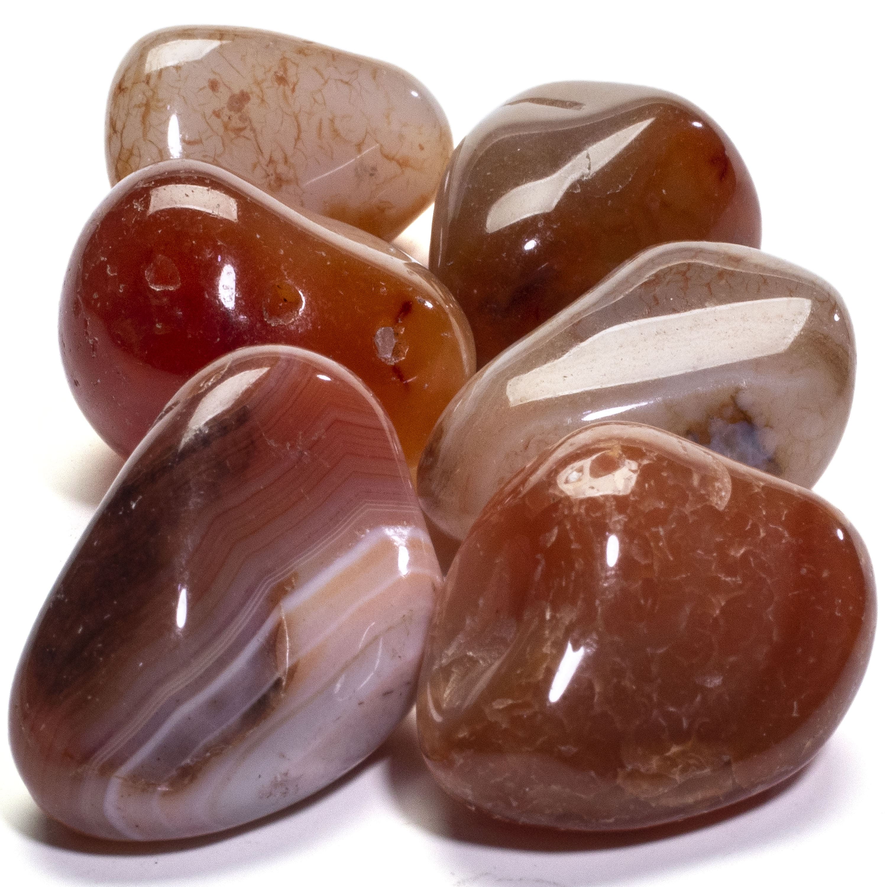 KALIFANO Natural Carnelian Tumbled Stones from Brazil for Sale